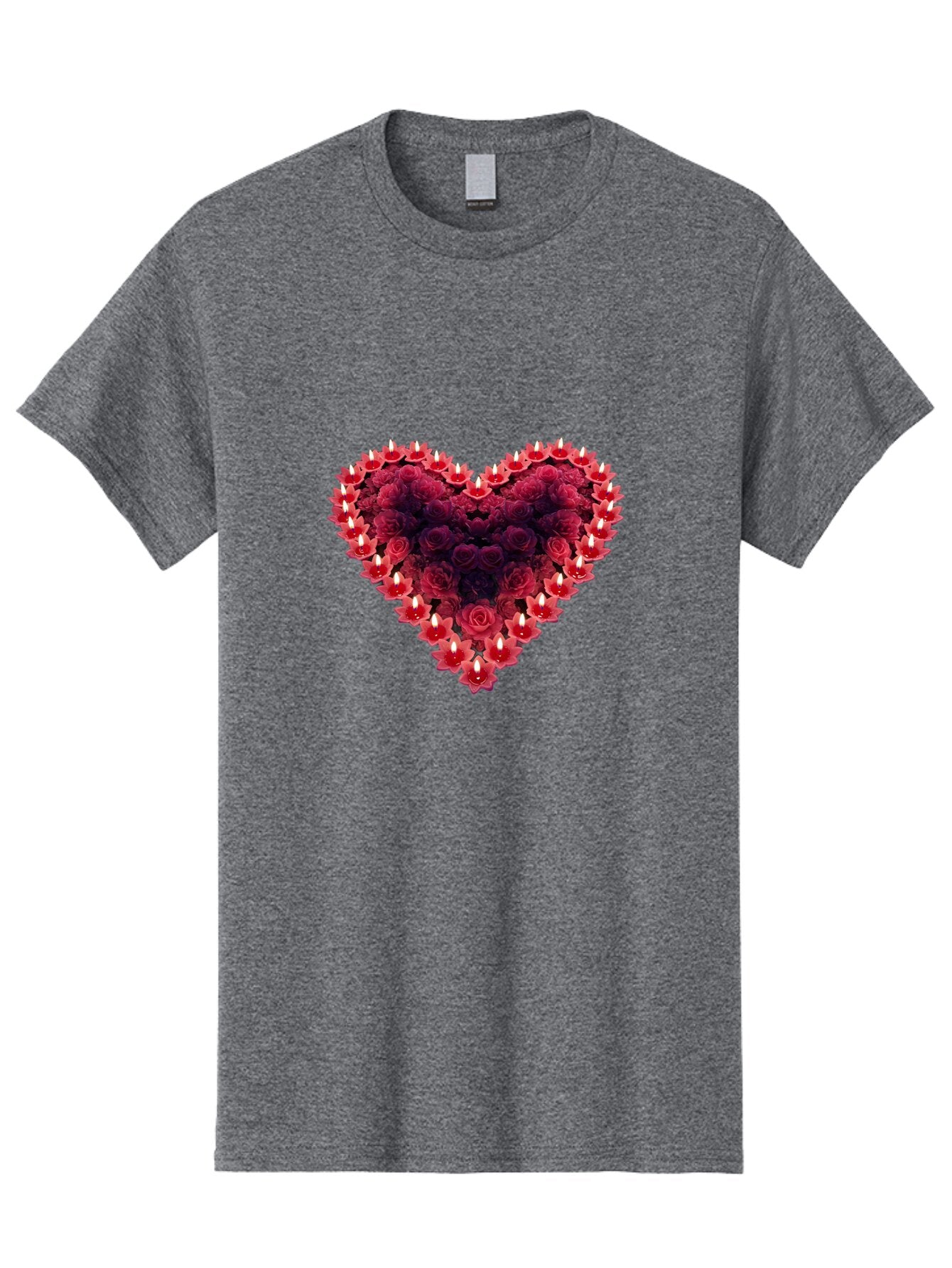 Heart-Of-Roses-And-Candles Men'S Graphic Tee, 100% Cotton, Comfortable Casual Summer Wear, Machine Washable, Vintage Camera, Old Camera, Antique Camera, Black Camera, Classic Photography, Photography Equipment, Nostalgic Device, Film Camera, Bao524 3