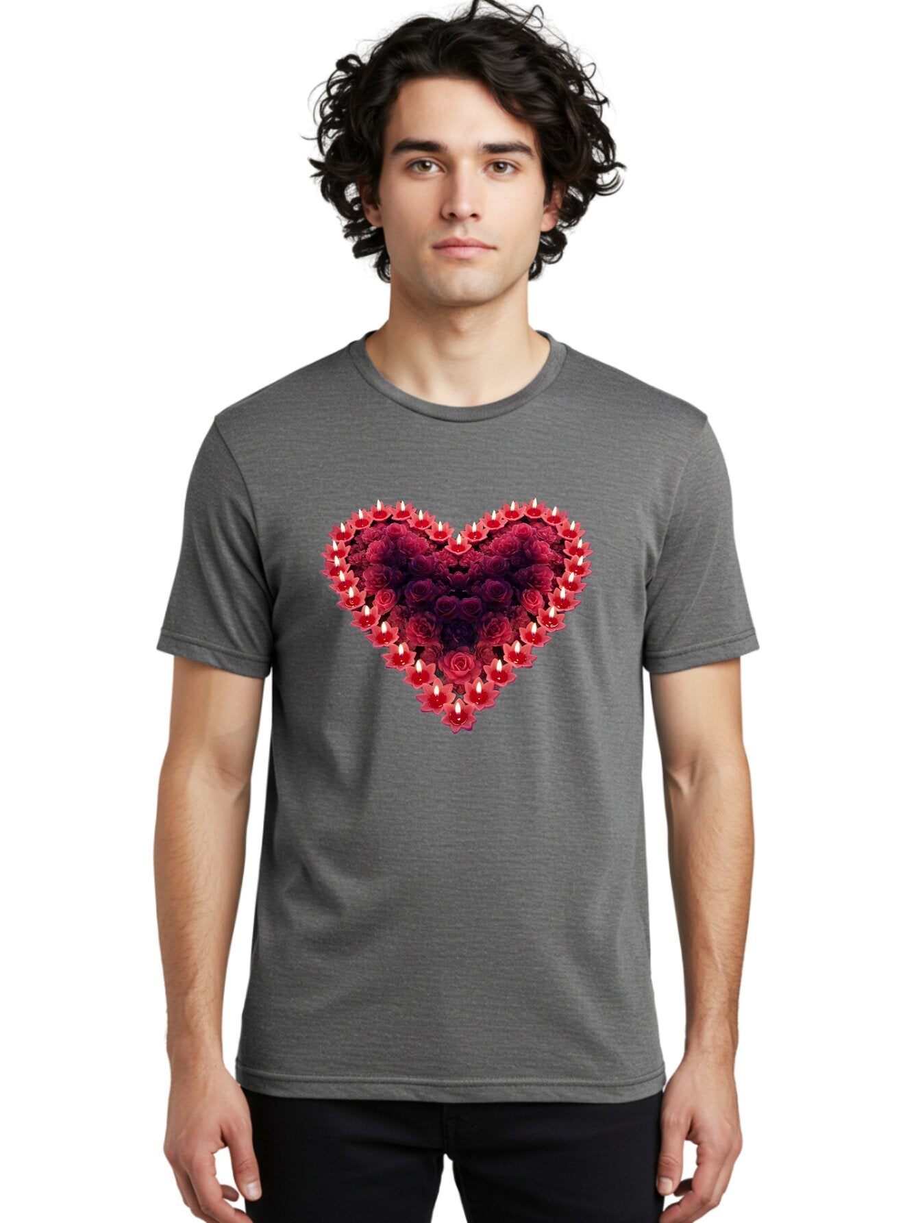 Heart-Of-Roses-And-Candles Men'S Graphic Tee, 100% Cotton, Comfortable Casual Summer Wear, Machine Washable, Vintage Camera, Old Camera, Antique Camera, Black Camera, Classic Photography, Photography Equipment, Nostalgic Device, Film Camera, Bao524 22
