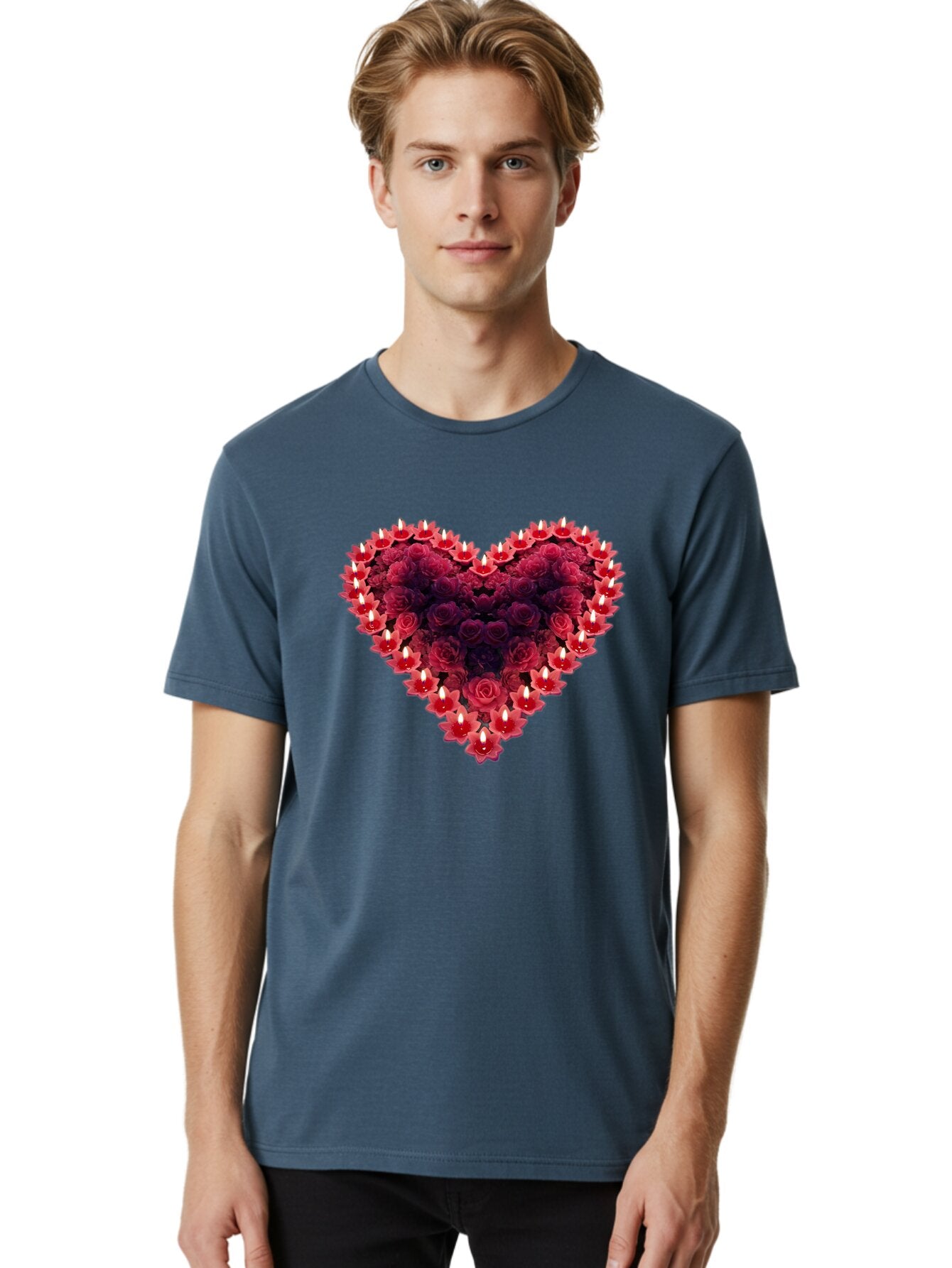 Heart-Of-Roses-And-Candles Men'S Graphic Tee, 100% Cotton, Comfortable Casual Summer Wear, Machine Washable, Vintage Camera, Old Camera, Antique Camera, Black Camera, Classic Photography, Photography Equipment, Nostalgic Device, Film Camera, Bao524 19
