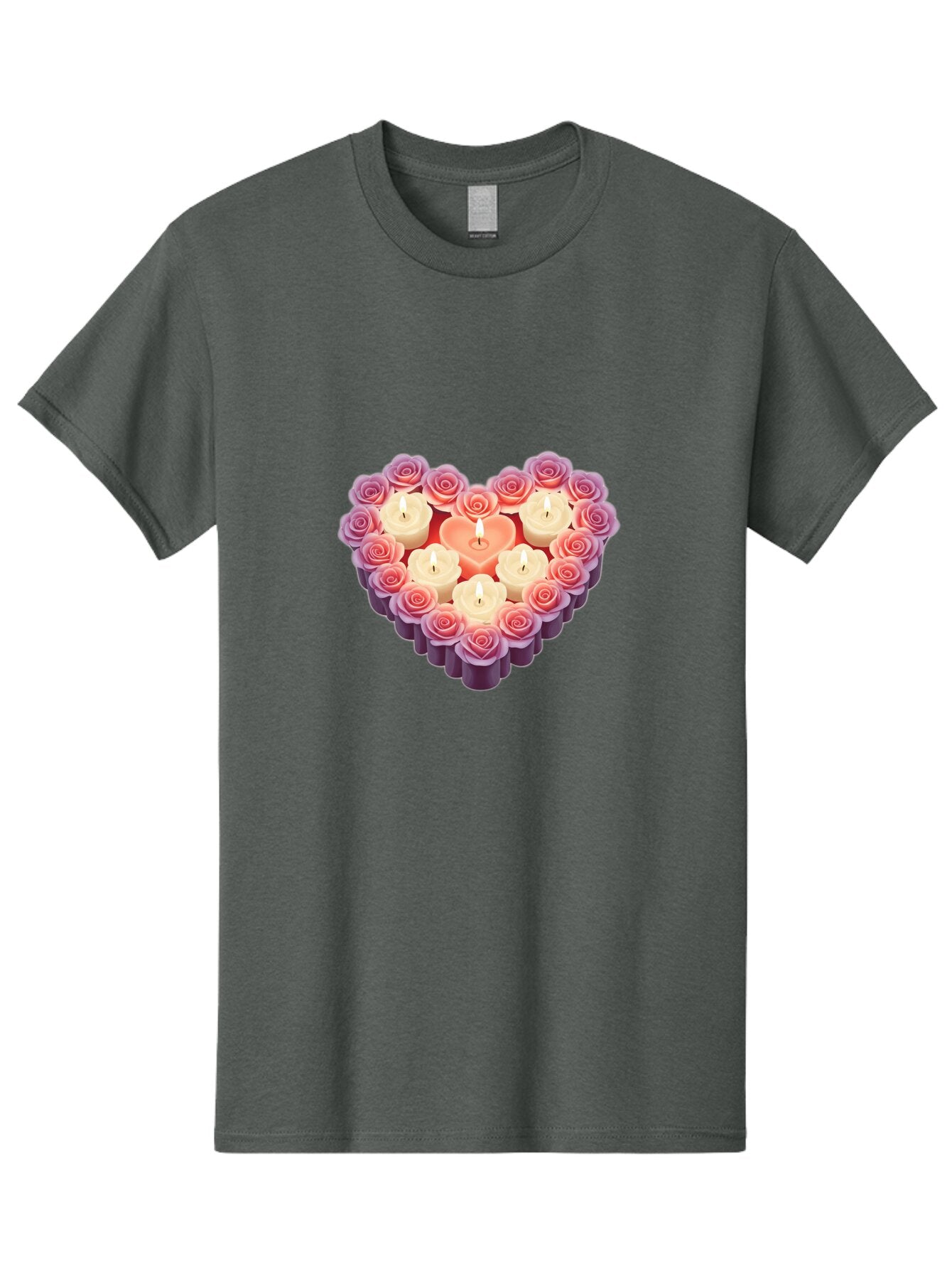 Heart-Shaped-Candles-And-Roses Men'S Graphic Tee, 100% Cotton, Comfortable Casual Summer Wear, Machine Washable, Vintage Camera, Old Camera, Antique Camera, Black Camera, Classic Photography, Photography Equipment, Nostalgic Device, Bao528 11