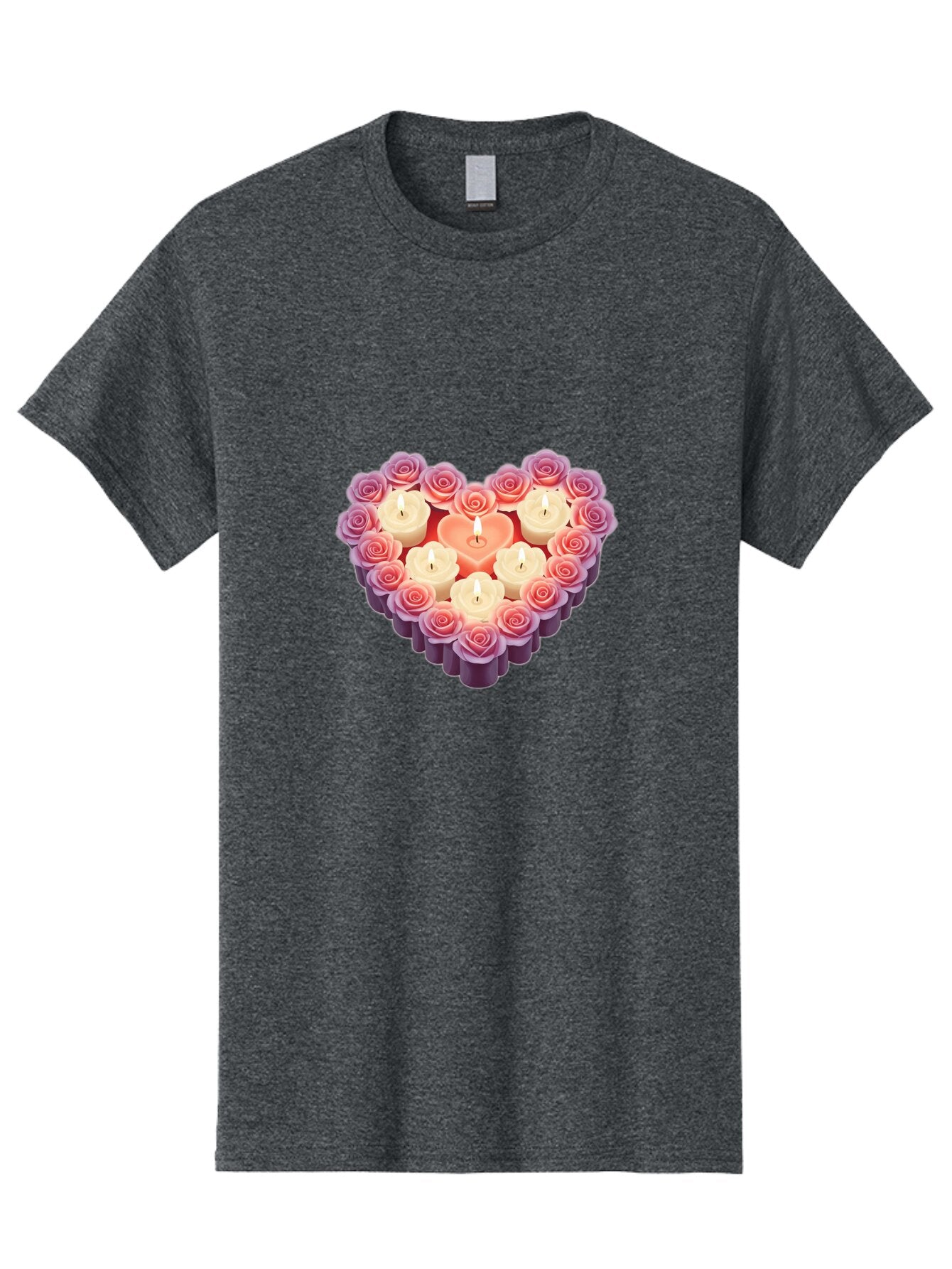 Heart-Shaped-Candles-And-Roses Men'S Graphic Tee, 100% Cotton, Comfortable Casual Summer Wear, Machine Washable, Vintage Camera, Old Camera, Antique Camera, Black Camera, Classic Photography, Photography Equipment, Nostalgic Device, Bao528 6