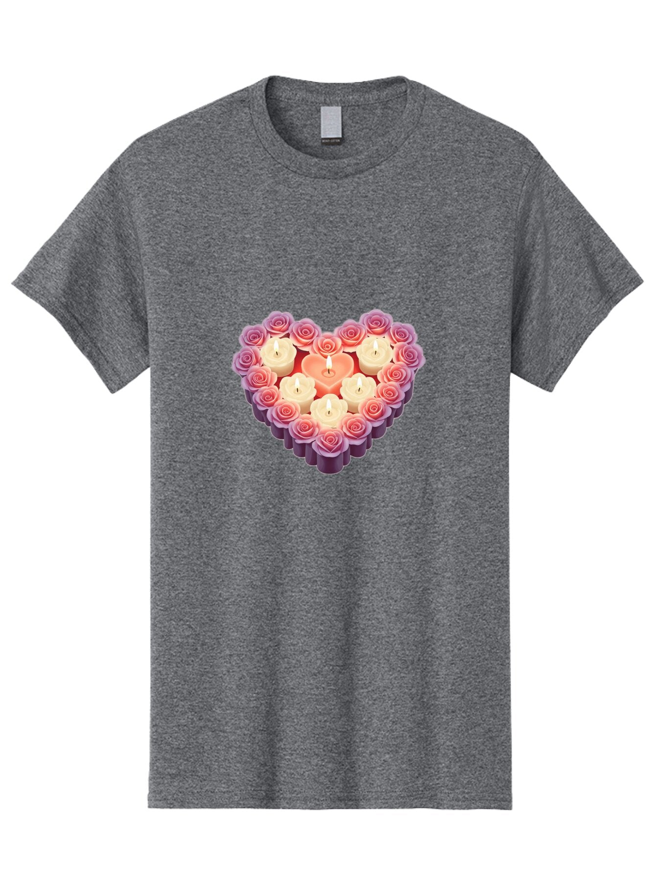 Heart-Shaped-Candles-And-Roses Men'S Graphic Tee, 100% Cotton, Comfortable Casual Summer Wear, Machine Washable, Vintage Camera, Old Camera, Antique Camera, Black Camera, Classic Photography, Photography Equipment, Nostalgic Device, Bao528 7