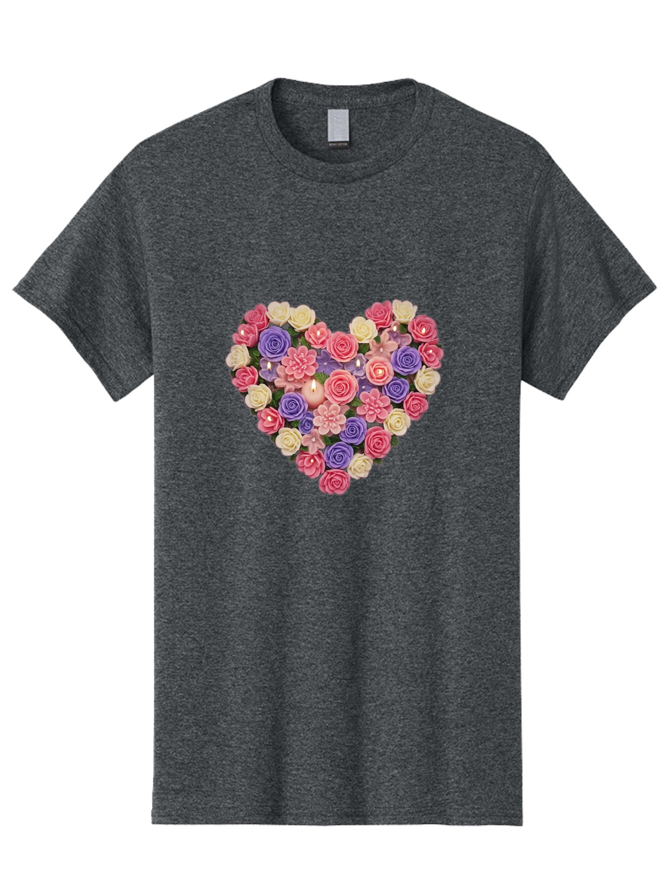 Heart-Shaped-Flowers Men'S Graphic Tee, 100% Cotton, Comfortable Casual Summer Wear, Machine Washable, Vintage Camera, Old Camera, Antique Camera, Black Camera, Classic Photography, Photography Equipment, Nostalgic Device, Film Camera, Bao529 3