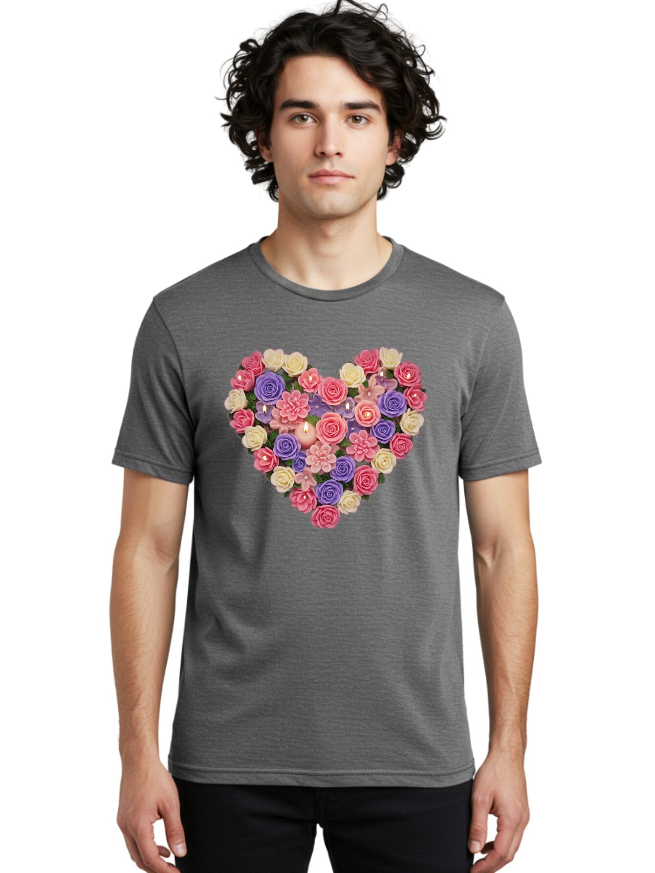 Heart-Shaped-Flowers Men'S Graphic Tee, 100% Cotton, Comfortable Casual Summer Wear, Machine Washable, Vintage Camera, Old Camera, Antique Camera, Black Camera, Classic Photography, Photography Equipment, Nostalgic Device, Film Camera, Bao529 26