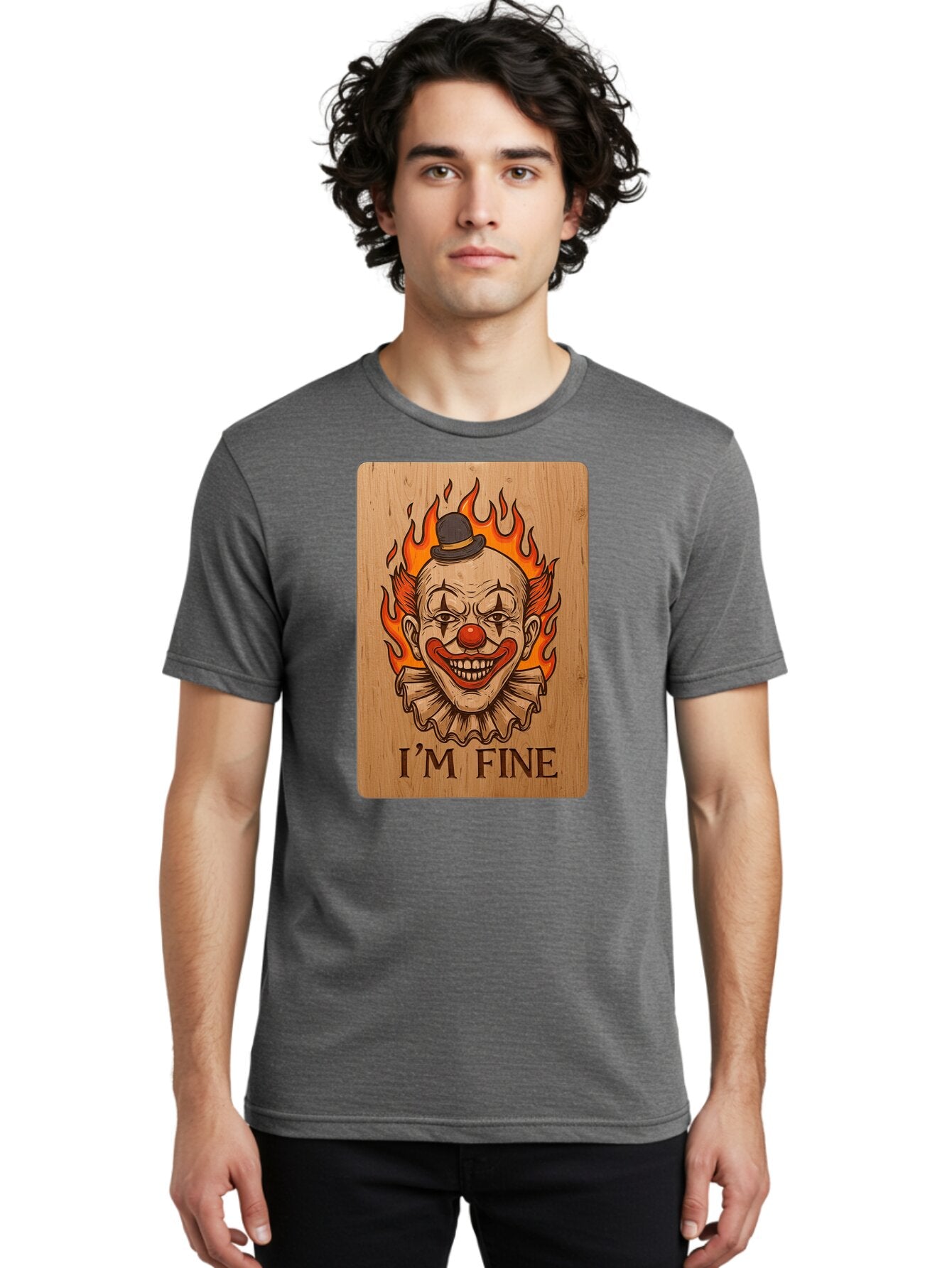 I-M-Fine-Clown-4 Men'S Graphic Tee, 100% Cotton, Comfortable Casual Summer Wear, Machine Washable, Vintage Camera, Old Camera, Antique Camera, Black Camera, Classic Photography, Photography Equipment, Nostalgic Device, Film Camera, Camera Art Bao542 17