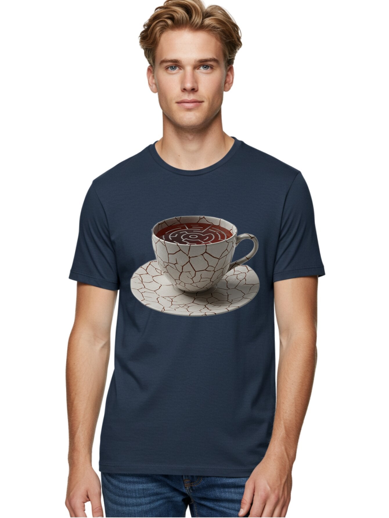 Kintsugi-Coffee-Cup Men'S Graphic Tee, 100% Cotton, Comfortable Casual Summer Wear, Machine Washable, Vintage Camera, Old Camera, Antique Camera, Black Camera, Classic Photography, Photography Equipment, Nostalgic Device, Film Camera, Bao555 23