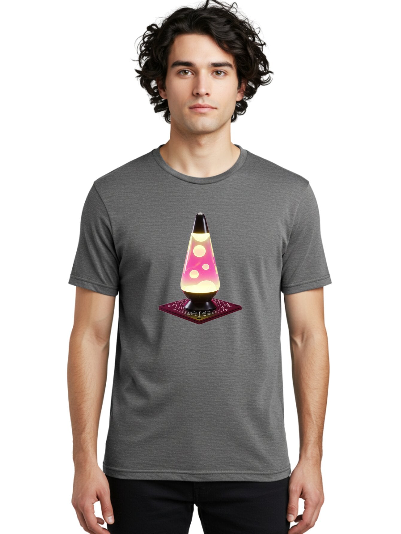 Lava-Lamp-Circuit-Board Men'S Graphic Tee, 100% Cotton, Comfortable Casual Summer Wear, Machine Washable, Vintage Camera, Old Camera, Antique Camera, Black Camera, Classic Photography, Photography Equipment, Nostalgic Device, Film Camera, Bao569 25