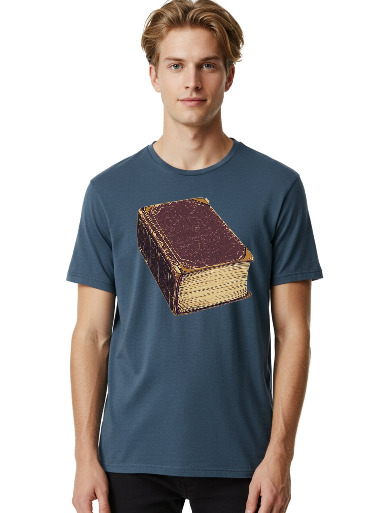 Leather-Bound-Book-1 Men'S Graphic Tee, 100% Cotton, Comfortable Casual Summer Wear, Machine Washable, Vintage Camera, Old Camera, Antique Camera, Black Camera, Classic Photography, Photography Equipment, Nostalgic Device, Film Camera, Bao576 20