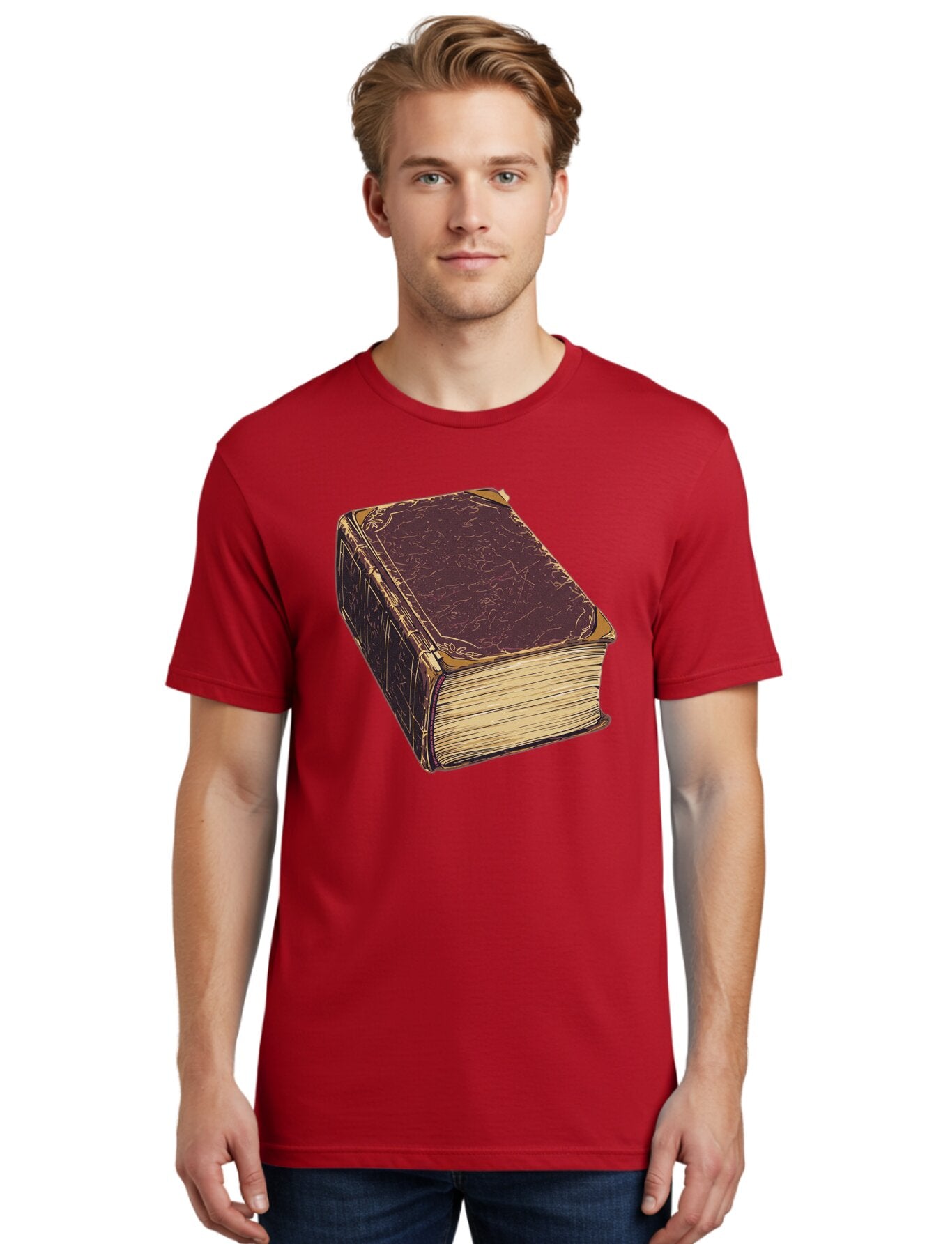 Leather-Bound-Book-1 Men'S Graphic Tee, 100% Cotton, Comfortable Casual Summer Wear, Machine Washable, Vintage Camera, Old Camera, Antique Camera, Black Camera, Classic Photography, Photography Equipment, Nostalgic Device, Film Camera, Bao576 16
