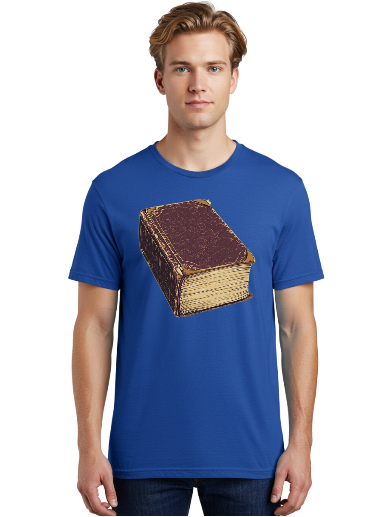 Leather-Bound-Book-1 Men'S Graphic Tee, 100% Cotton, Comfortable Casual Summer Wear, Machine Washable, Vintage Camera, Old Camera, Antique Camera, Black Camera, Classic Photography, Photography Equipment, Nostalgic Device, Film Camera, Bao576 30