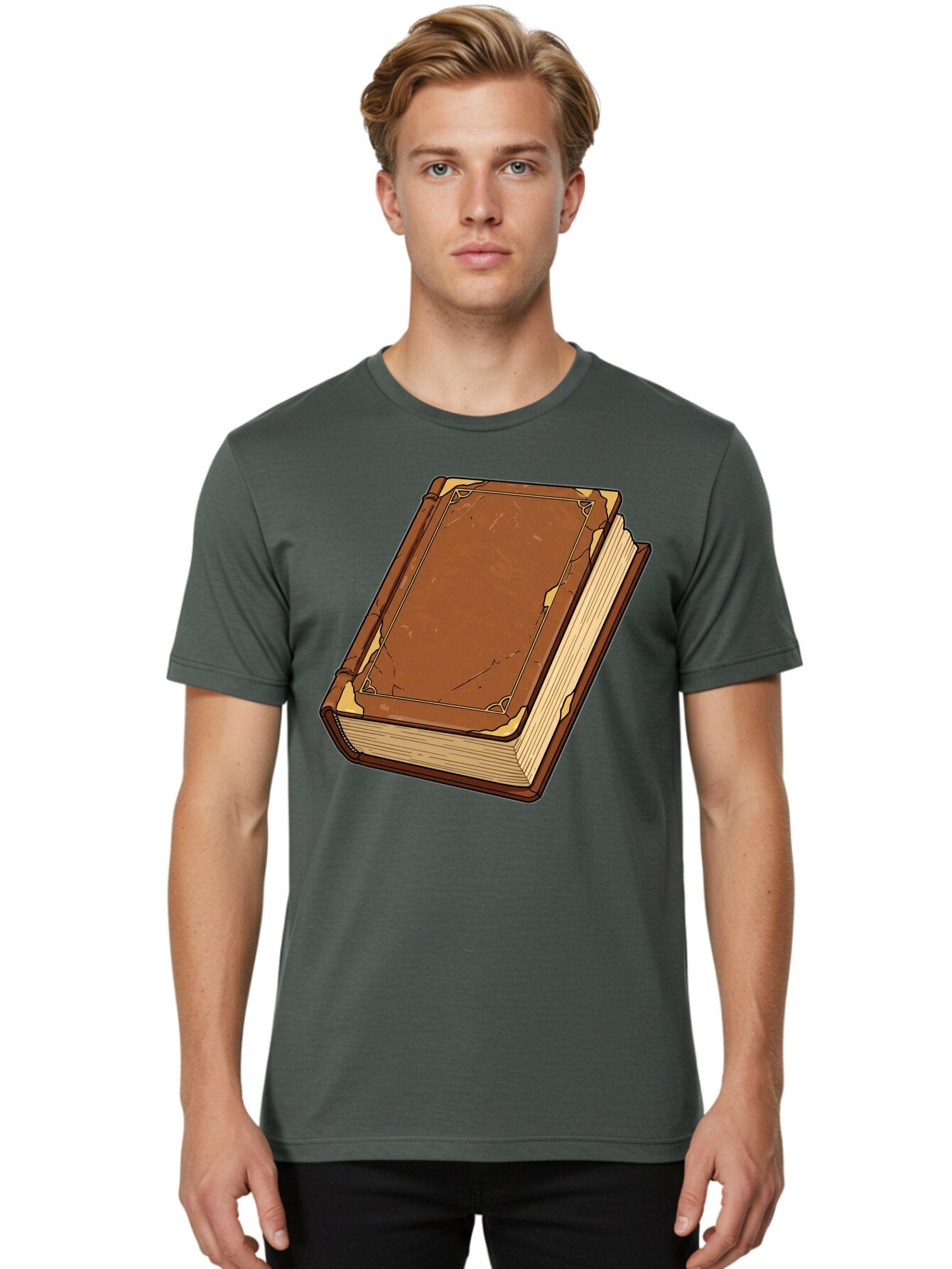 Leather-Bound-Book-2 Men'S Graphic Tee, 100% Cotton, Comfortable Casual Summer Wear, Machine Washable, Vintage Camera, Old Camera, Antique Camera, Black Camera, Classic Photography, Photography Equipment, Nostalgic Device, Film Camera, Bao577 18