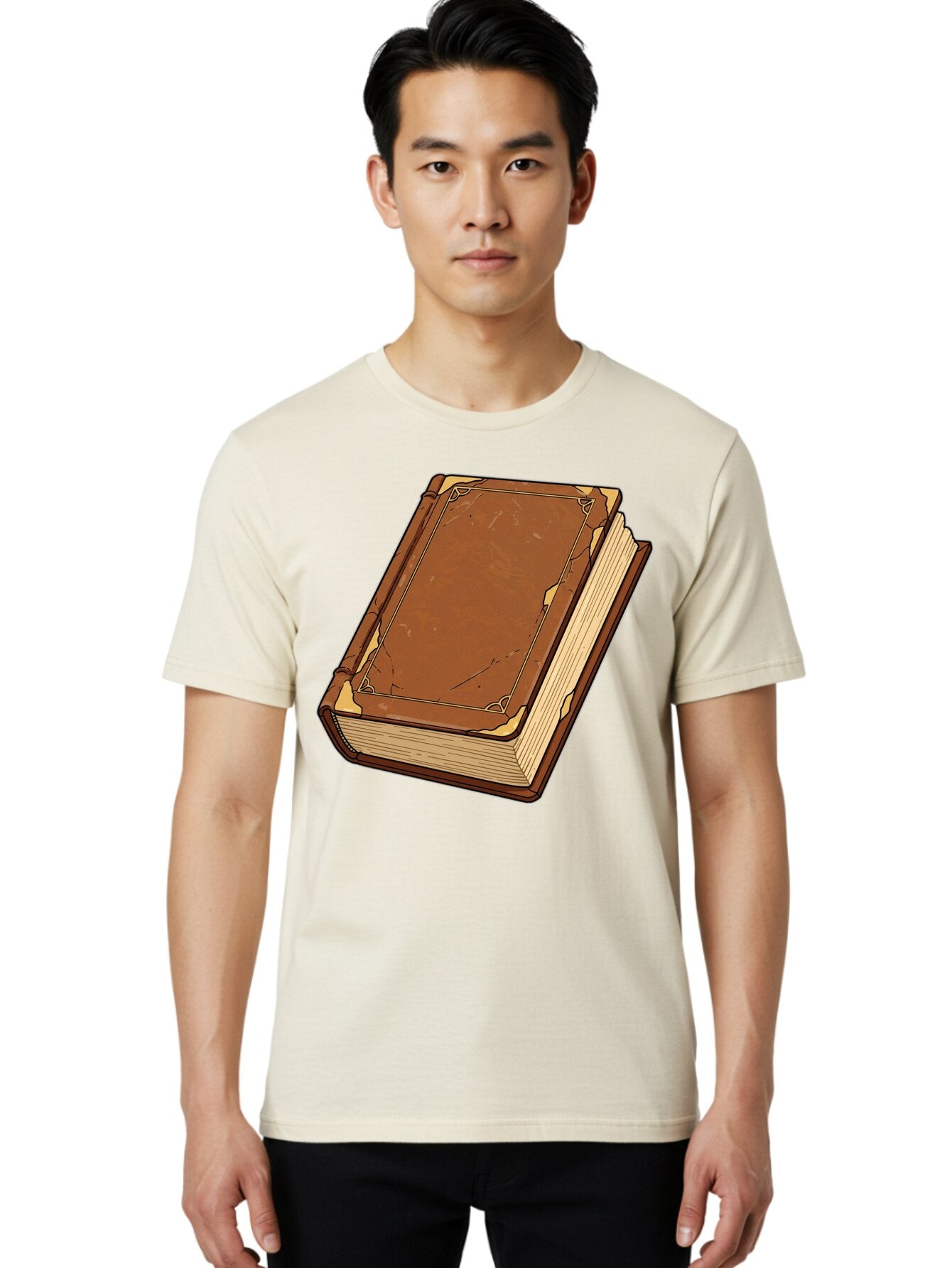 Leather-Bound-Book-2 Men'S Graphic Tee, 100% Cotton, Comfortable Casual Summer Wear, Machine Washable, Vintage Camera, Old Camera, Antique Camera, Black Camera, Classic Photography, Photography Equipment, Nostalgic Device, Film Camera, Bao577 20