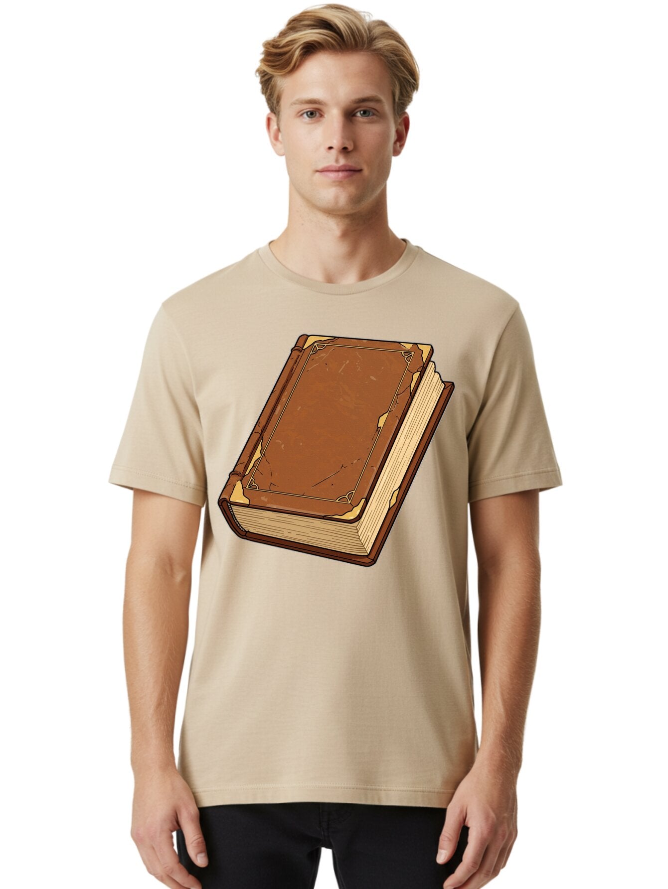 Leather-Bound-Book-2 Men'S Graphic Tee, 100% Cotton, Comfortable Casual Summer Wear, Machine Washable, Vintage Camera, Old Camera, Antique Camera, Black Camera, Classic Photography, Photography Equipment, Nostalgic Device, Film Camera, Bao577 16