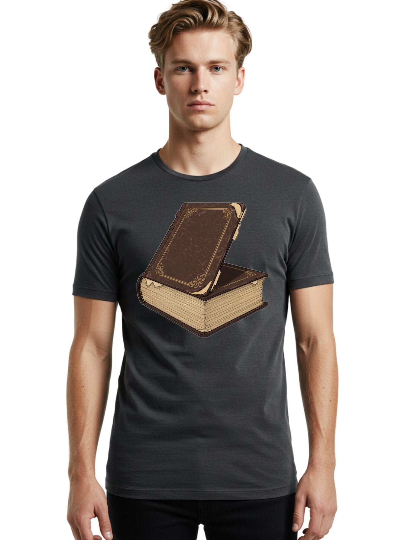 Leather-Bound-Book Men'S Graphic Tee, 100% Cotton, Comfortable Casual Summer Wear, Machine Washable, Vintage Camera, Old Camera, Antique Camera, Black Camera, Classic Photography, Photography Equipment, Nostalgic Device, Film Camera, Bao579 19