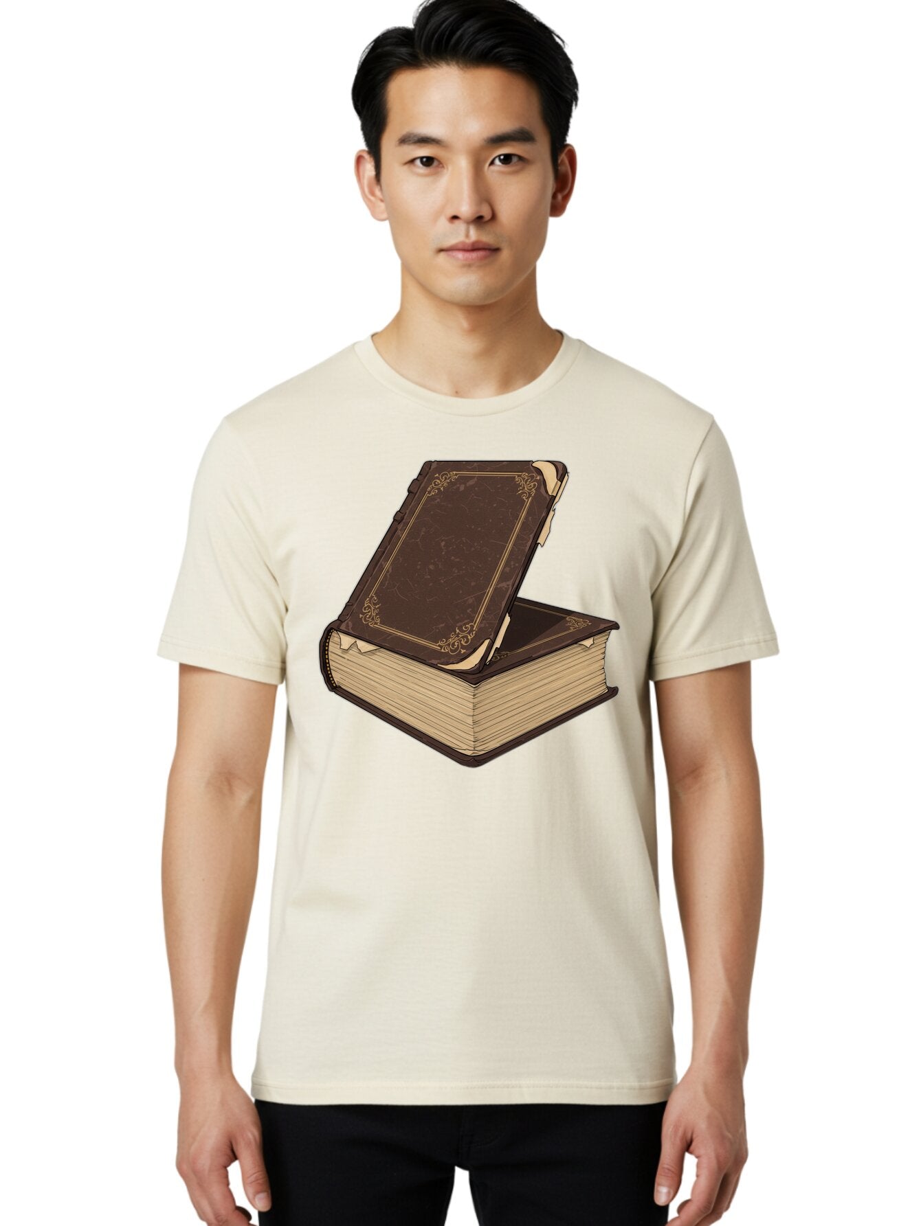 Leather-Bound-Book Men'S Graphic Tee, 100% Cotton, Comfortable Casual Summer Wear, Machine Washable, Vintage Camera, Old Camera, Antique Camera, Black Camera, Classic Photography, Photography Equipment, Nostalgic Device, Film Camera, Bao579 28