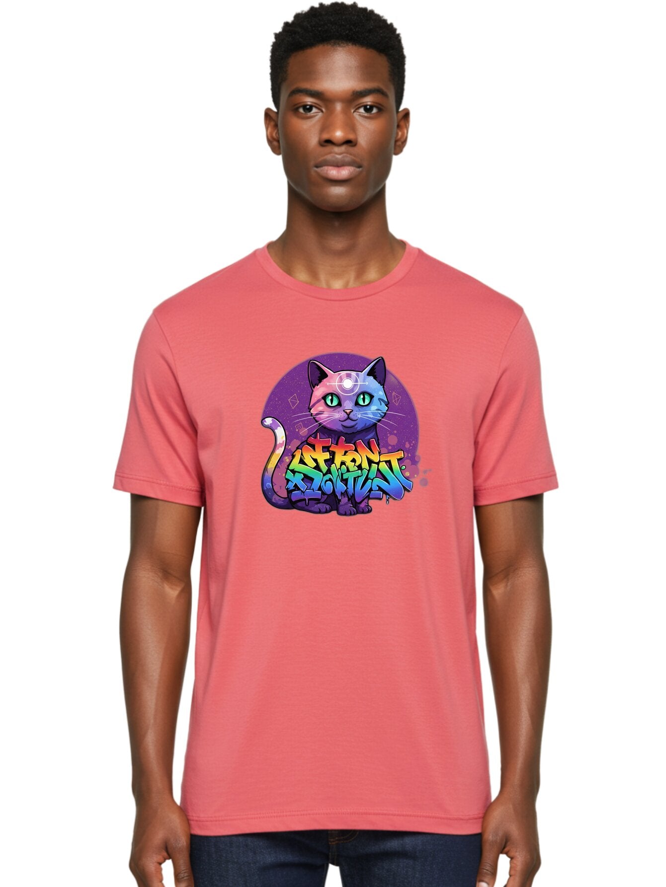 Lettin-It-Loose-Cat Men'S Graphic Tee, 100% Cotton, Comfortable Casual Summer Wear, Machine Washable, Vintage Camera, Old Camera, Antique Camera, Black Camera, Classic Photography, Photography Equipment, Nostalgic Device, Film Camera, Bao586 25