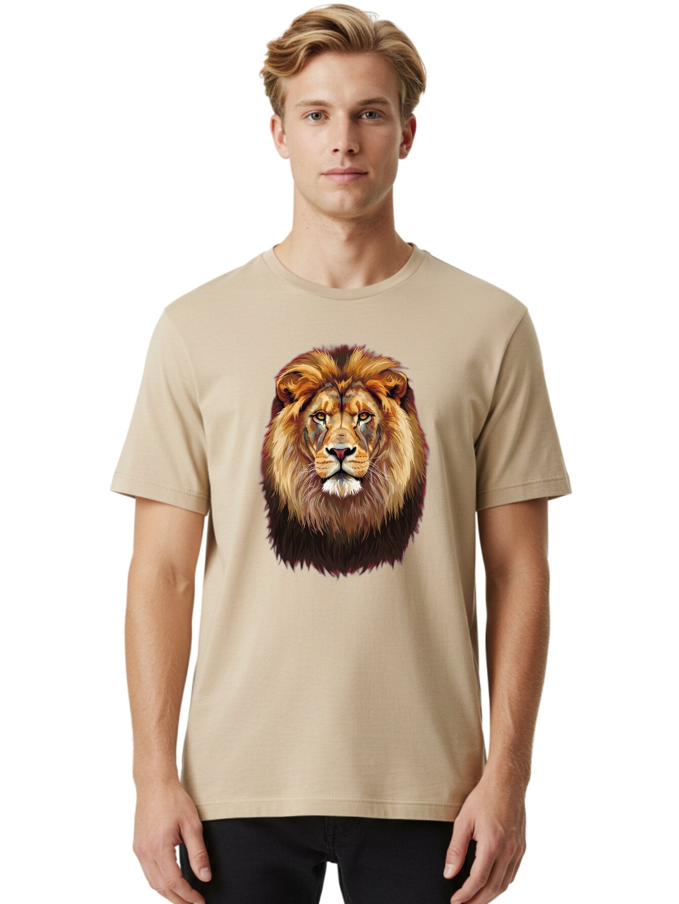 Lion-Head-1 Men'S Graphic Tee, 100% Cotton, Comfortable Casual Summer Wear, Machine Washable, Vintage Camera, Old Camera, Antique Camera, Black Camera, Classic Photography, Photography Equipment, Nostalgic Device, Film Camera, Camera Art Bao592 16
