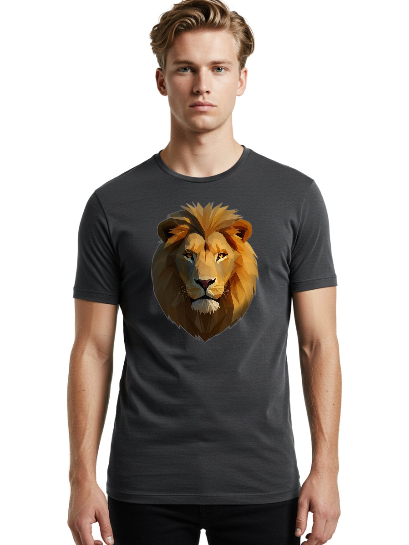 Lion-Head-4 Men'S Graphic Tee, 100% Cotton, Comfortable Casual Summer Wear, Machine Washable, Vintage Camera, Old Camera, Antique Camera, Black Camera, Classic Photography, Photography Equipment, Nostalgic Device, Film Camera, Camera Art Bao595 24