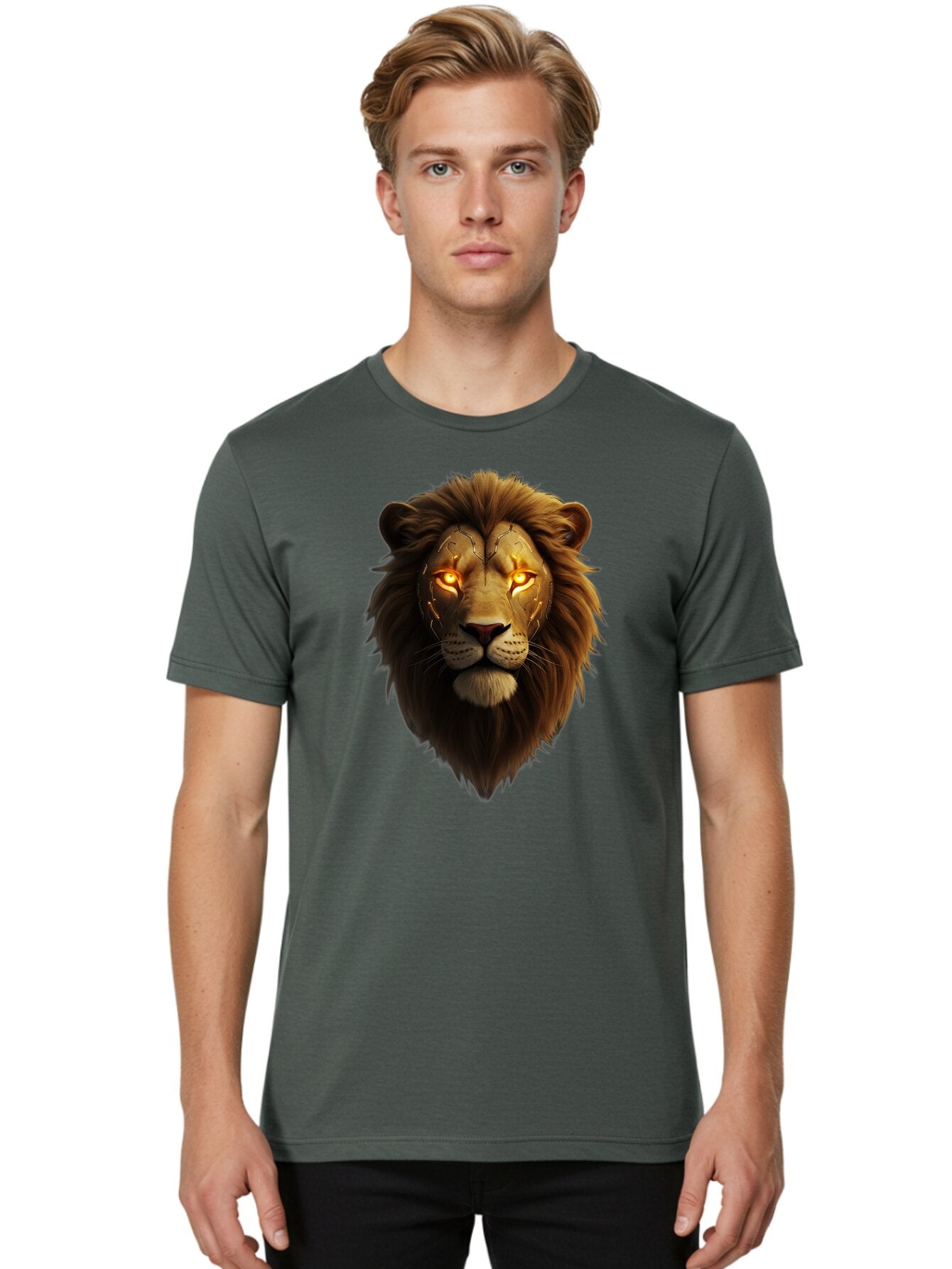 Lion-Head-6 Men'S Graphic Tee, 100% Cotton, Comfortable Casual Summer Wear, Machine Washable, Vintage Camera, Old Camera, Antique Camera, Black Camera, Classic Photography, Photography Equipment, Nostalgic Device, Film Camera, Camera Art Bao597 20
