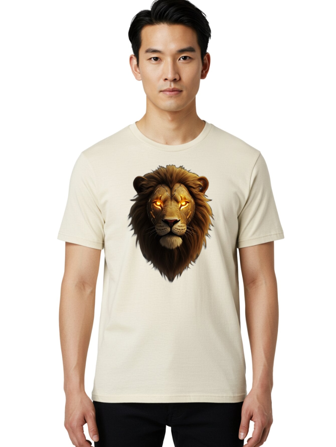 Lion-Head-6 Men'S Graphic Tee, 100% Cotton, Comfortable Casual Summer Wear, Machine Washable, Vintage Camera, Old Camera, Antique Camera, Black Camera, Classic Photography, Photography Equipment, Nostalgic Device, Film Camera, Camera Art Bao597 24