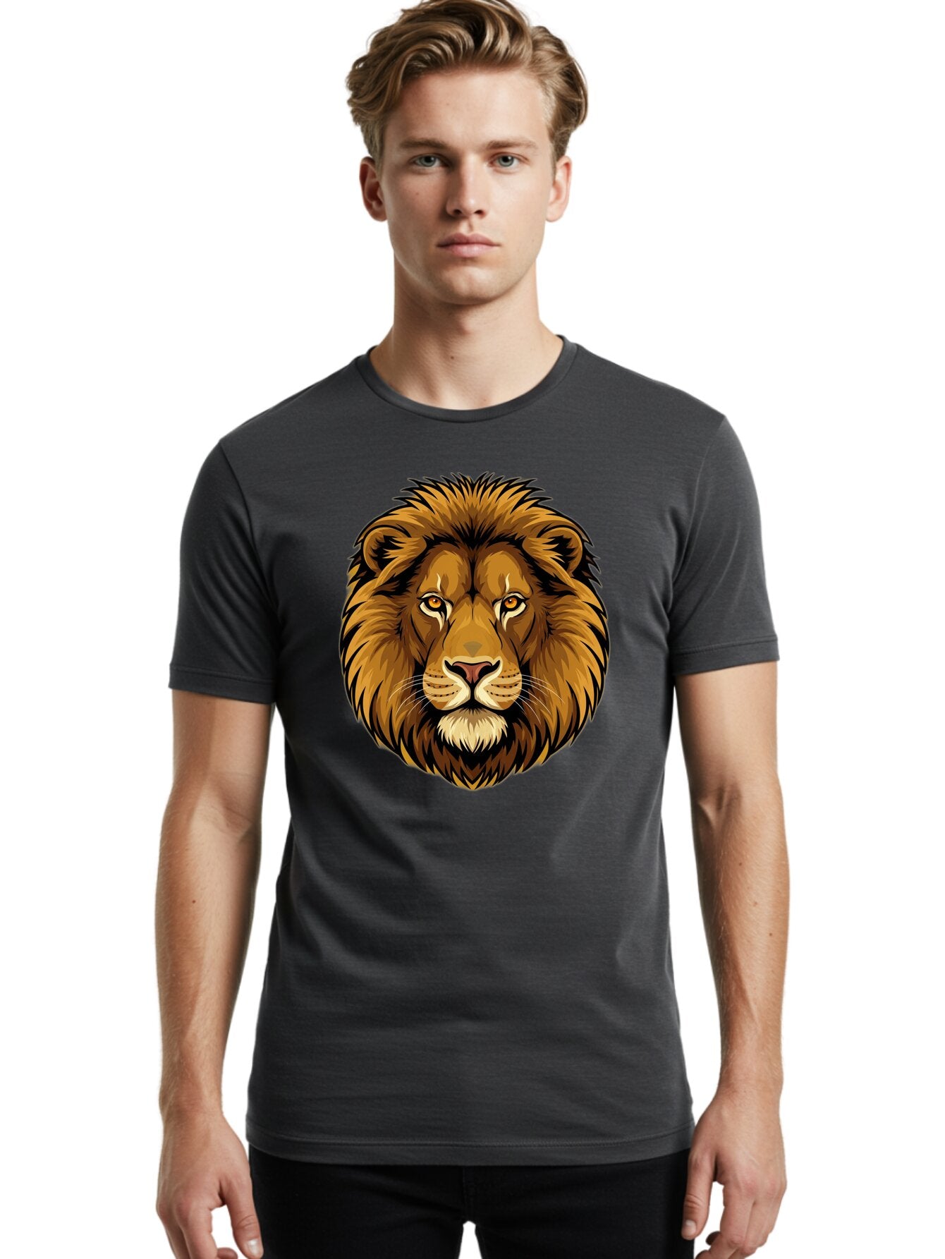 Lion-Head-8 Men'S Graphic Tee, 100% Cotton, Comfortable Casual Summer Wear, Machine Washable, Vintage Camera, Old Camera, Antique Camera, Black Camera, Classic Photography, Photography Equipment, Nostalgic Device, Film Camera, Camera Art Bao599 30