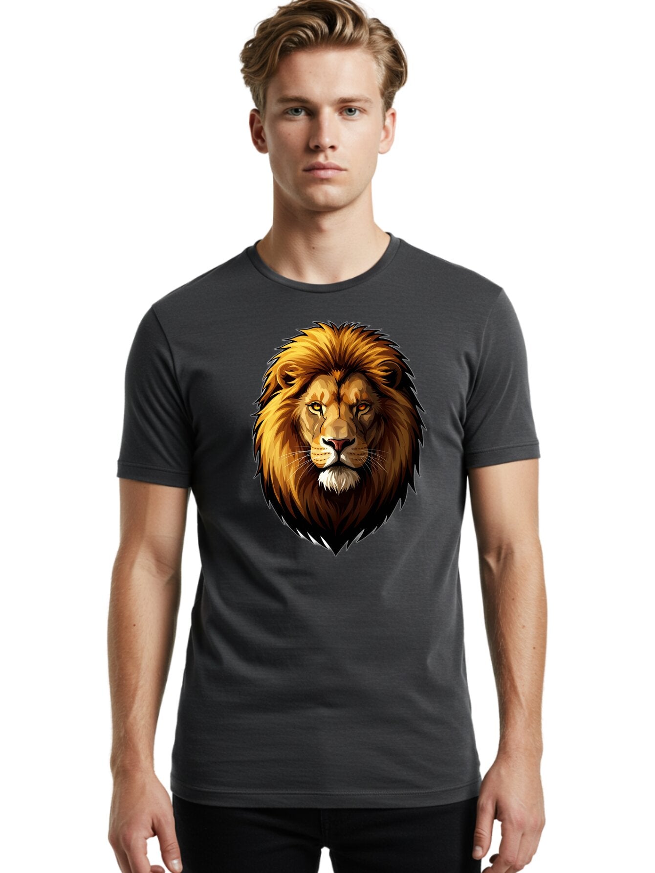 Lion-Head Men'S Graphic Tee, 100% Cotton, Comfortable Casual Summer Wear, Machine Washable, Vintage Camera, Old Camera, Antique Camera, Black Camera, Classic Photography, Photography Equipment, Nostalgic Device, Film Camera, Camera Art Bao602 25