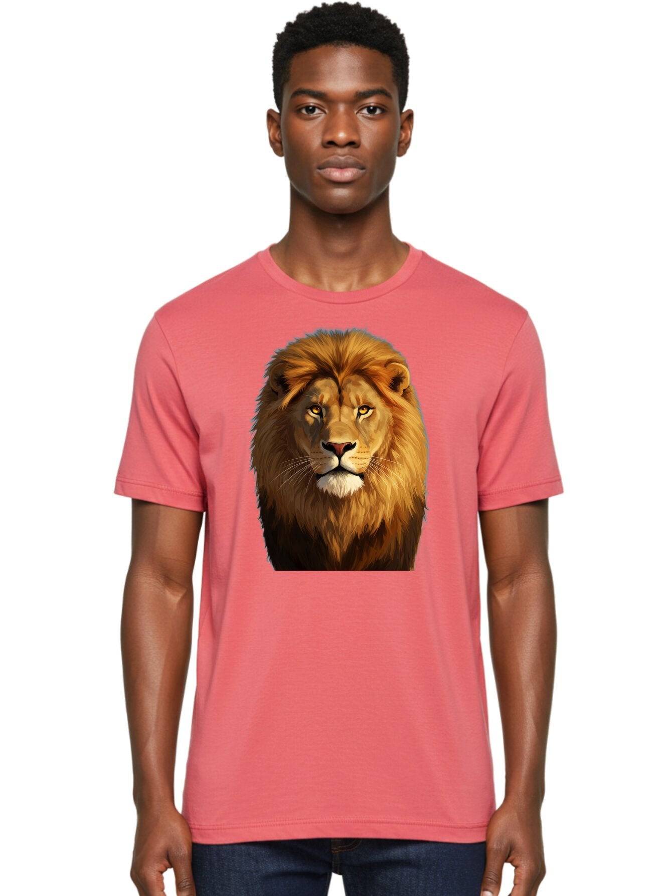 Lion-Portrait-1 Men'S Graphic Tee, 100% Cotton, Comfortable Casual Summer Wear, Machine Washable, Vintage Camera, Old Camera, Antique Camera, Black Camera, Classic Photography, Photography Equipment, Nostalgic Device, Film Camera, Camera Art Bao603 27