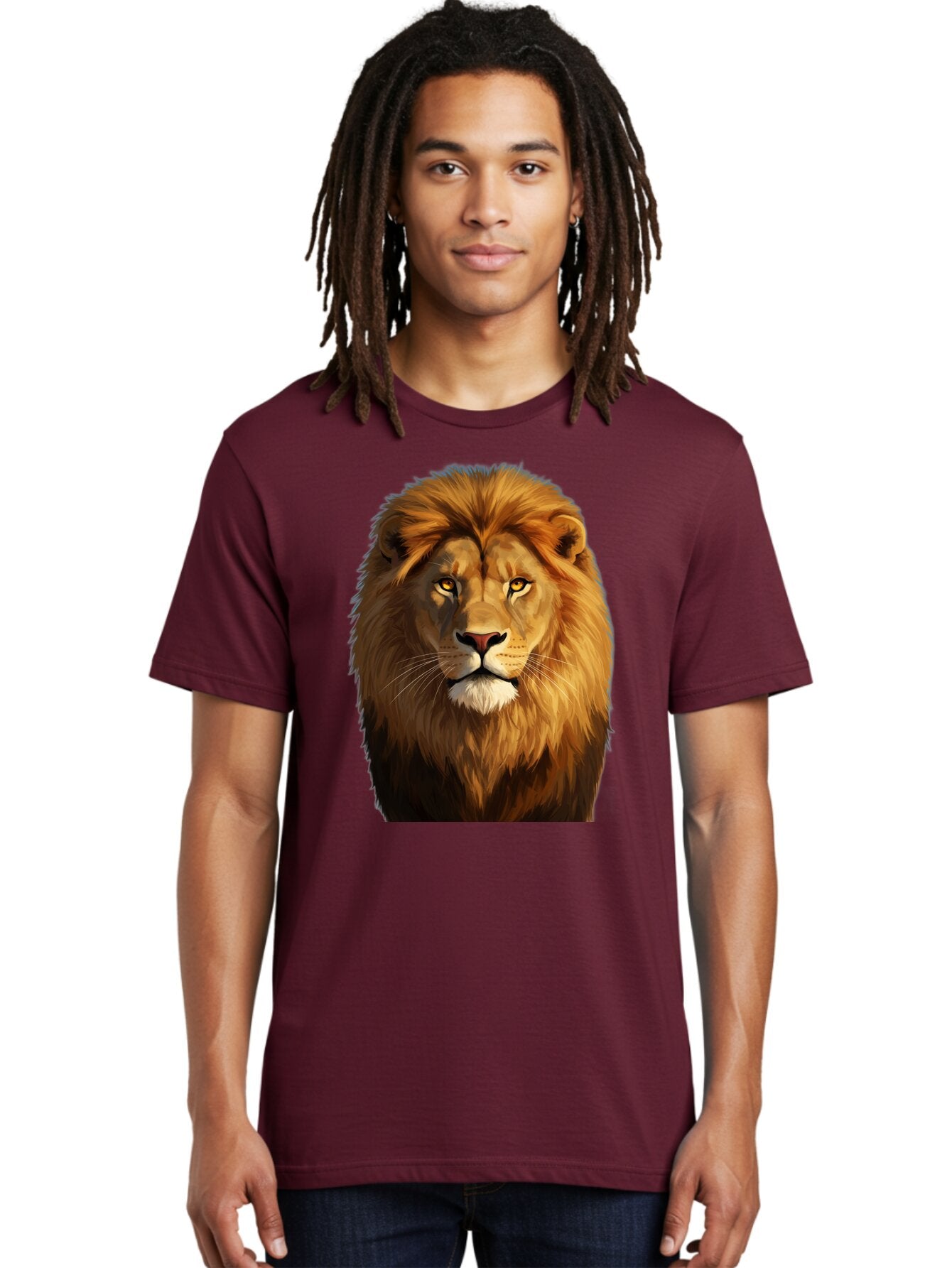 Lion-Portrait-1 Men'S Graphic Tee, 100% Cotton, Comfortable Casual Summer Wear, Machine Washable, Vintage Camera, Old Camera, Antique Camera, Black Camera, Classic Photography, Photography Equipment, Nostalgic Device, Film Camera, Camera Art Bao603 29