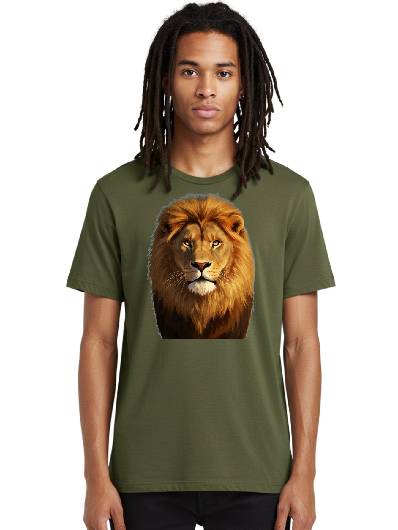 Lion-Portrait-1 Men'S Graphic Tee, 100% Cotton, Comfortable Casual Summer Wear, Machine Washable, Vintage Camera, Old Camera, Antique Camera, Black Camera, Classic Photography, Photography Equipment, Nostalgic Device, Film Camera, Camera Art Bao603 23