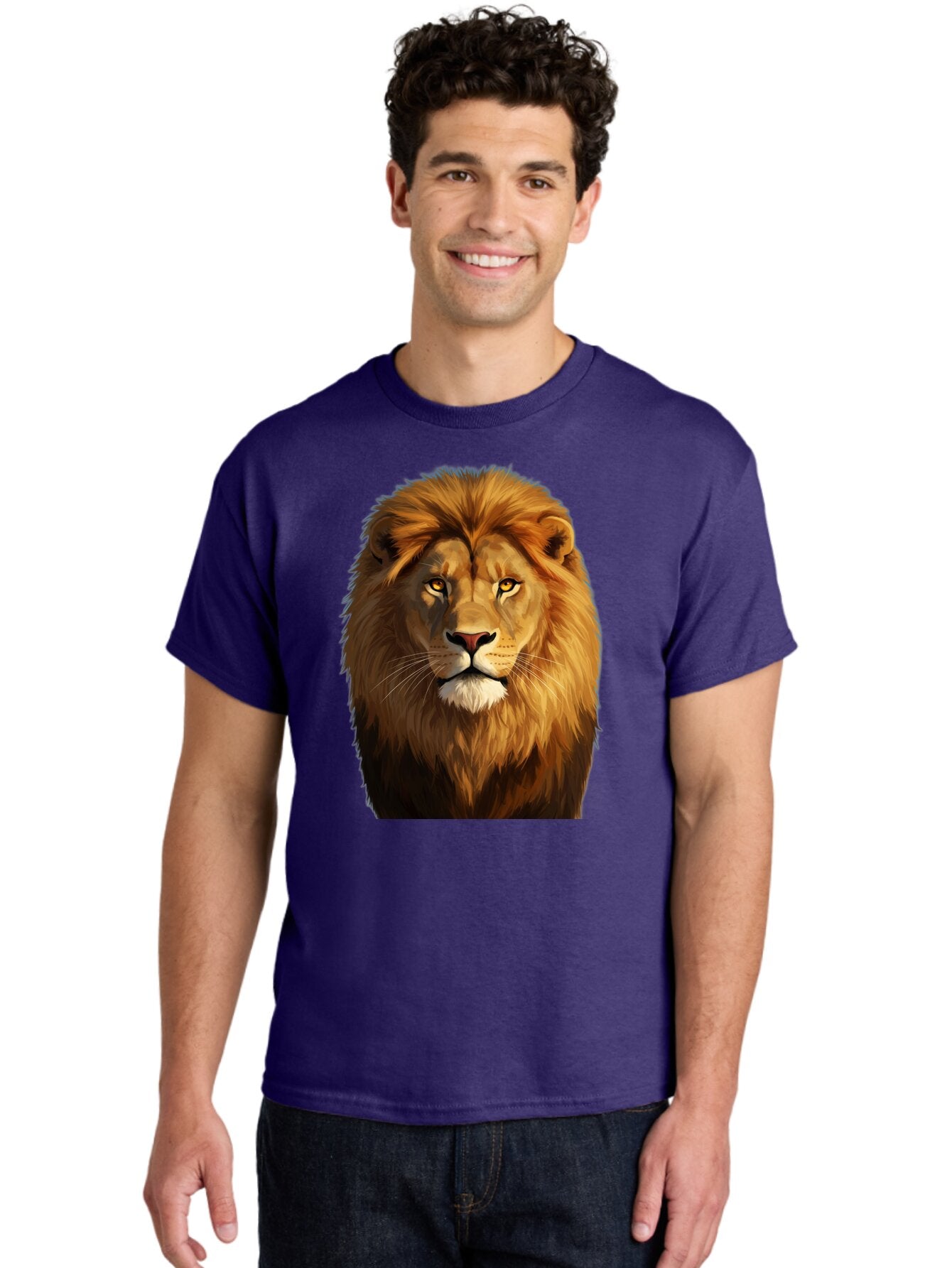 Lion-Portrait-1 Men'S Graphic Tee, 100% Cotton, Comfortable Casual Summer Wear, Machine Washable, Vintage Camera, Old Camera, Antique Camera, Black Camera, Classic Photography, Photography Equipment, Nostalgic Device, Film Camera, Camera Art Bao603 22