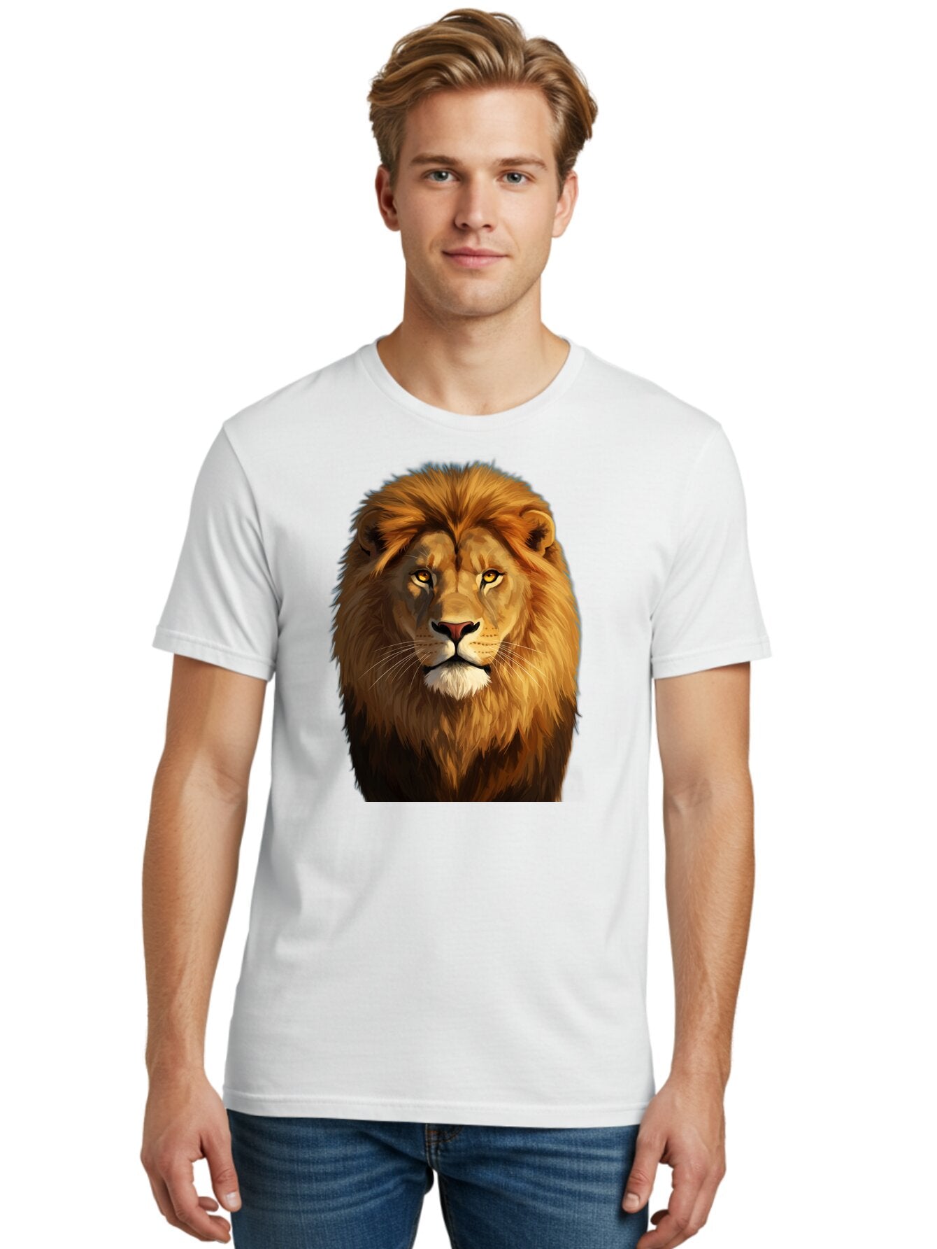Lion-Portrait-1 Men'S Graphic Tee, 100% Cotton, Comfortable Casual Summer Wear, Machine Washable, Vintage Camera, Old Camera, Antique Camera, Black Camera, Classic Photography, Photography Equipment, Nostalgic Device, Film Camera, Camera Art Bao603 18