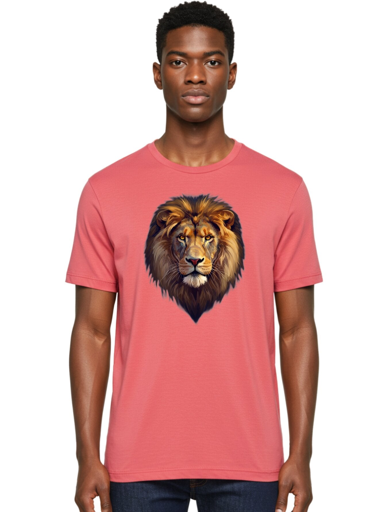 Lion-Portrait Men'S Graphic Tee, 100% Cotton, Comfortable Casual Summer Wear, Machine Washable, Vintage Camera, Old Camera, Antique Camera, Black Camera, Classic Photography, Photography Equipment, Nostalgic Device, Film Camera, Camera Art Bao604 27