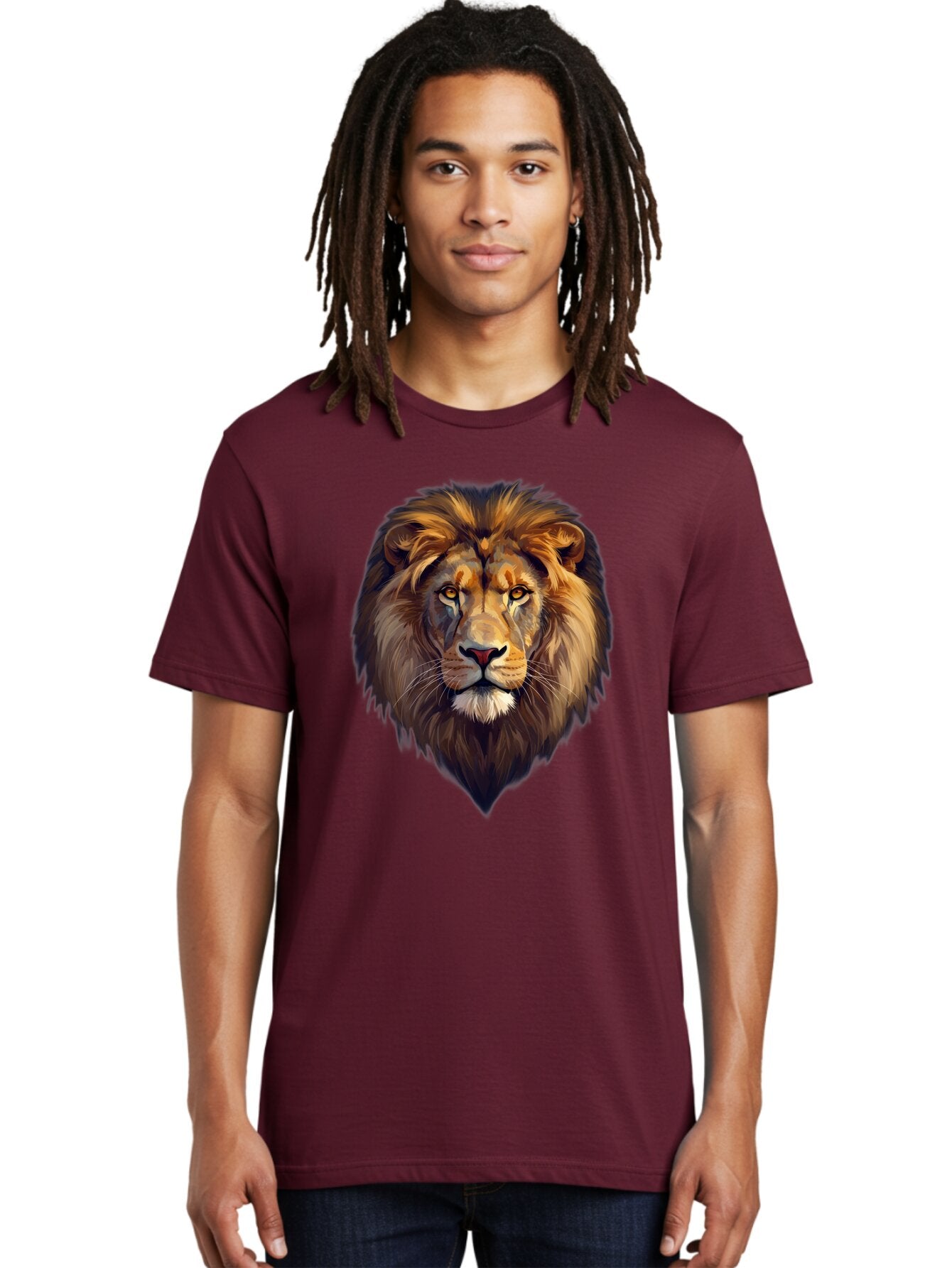 Lion-Portrait Men'S Graphic Tee, 100% Cotton, Comfortable Casual Summer Wear, Machine Washable, Vintage Camera, Old Camera, Antique Camera, Black Camera, Classic Photography, Photography Equipment, Nostalgic Device, Film Camera, Camera Art Bao604 30