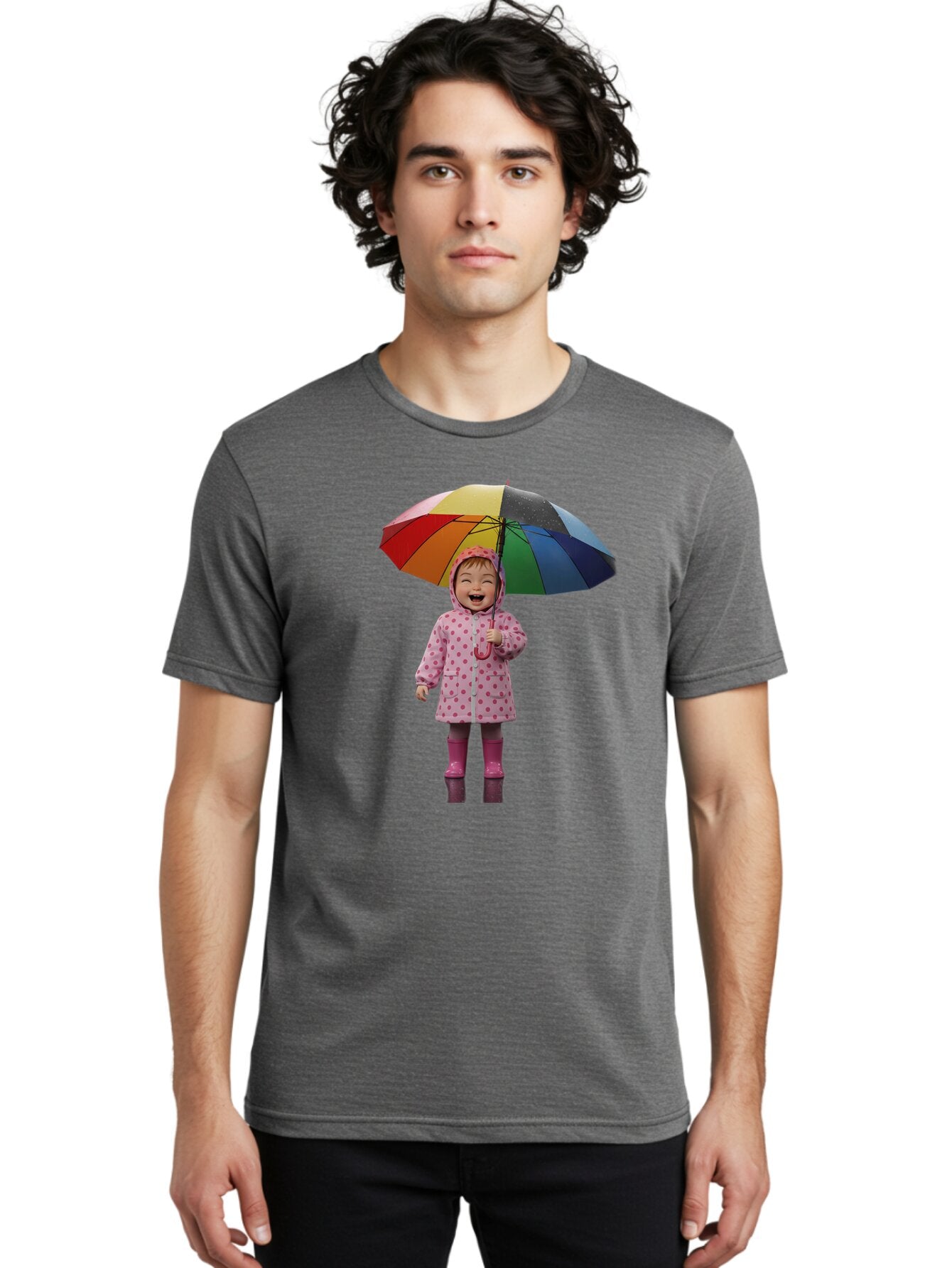 Little-Girl-With-Rainbow-Umbrella Men'S Graphic Tee, 100% Cotton, Comfortable Casual Summer Wear, Machine Washable, Vintage Camera, Old Camera, Antique Camera, Black Camera, Classic Photography, Photography Equipment, Nostalgic Device, Bao608 21
