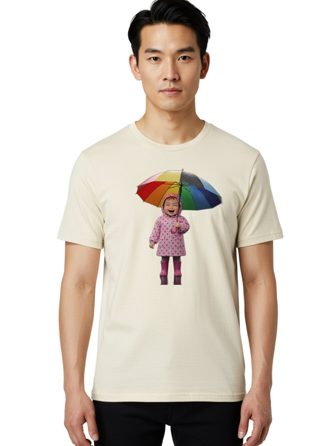 Little-Girl-With-Rainbow-Umbrella Men'S Graphic Tee, 100% Cotton, Comfortable Casual Summer Wear, Machine Washable, Vintage Camera, Old Camera, Antique Camera, Black Camera, Classic Photography, Photography Equipment, Nostalgic Device, Bao608 22