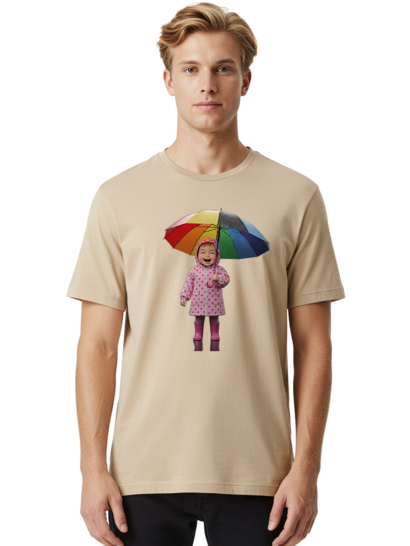 Little-Girl-With-Rainbow-Umbrella Men'S Graphic Tee, 100% Cotton, Comfortable Casual Summer Wear, Machine Washable, Vintage Camera, Old Camera, Antique Camera, Black Camera, Classic Photography, Photography Equipment, Nostalgic Device, Bao608 30