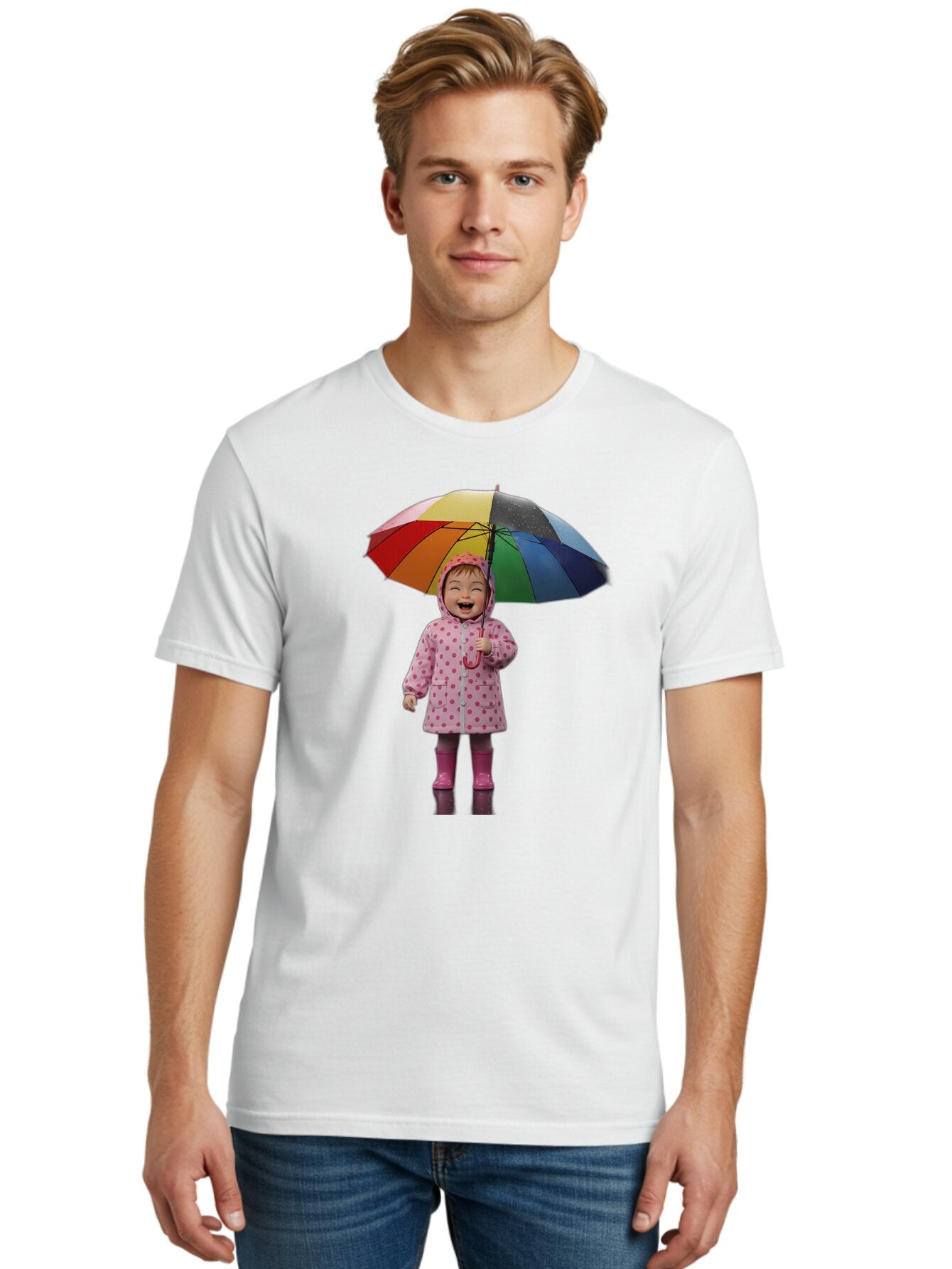 Little-Girl-With-Rainbow-Umbrella Men'S Graphic Tee, 100% Cotton, Comfortable Casual Summer Wear, Machine Washable, Vintage Camera, Old Camera, Antique Camera, Black Camera, Classic Photography, Photography Equipment, Nostalgic Device, Bao608 20