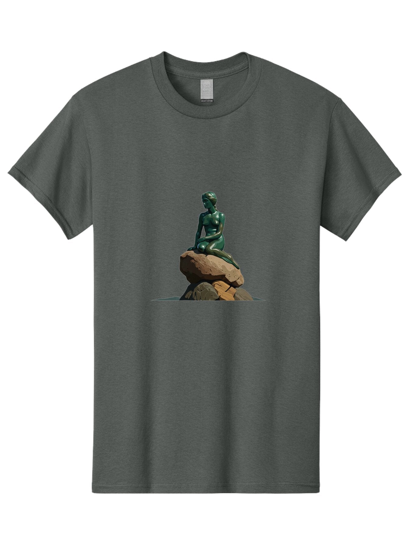 Little-Mermaid-Statue Men'S Graphic Tee, 100% Cotton, Comfortable Casual Summer Wear, Machine Washable, Vintage Camera, Old Camera, Antique Camera, Black Camera, Classic Photography, Photography Equipment, Nostalgic Device, Film Camera, Bao609 3