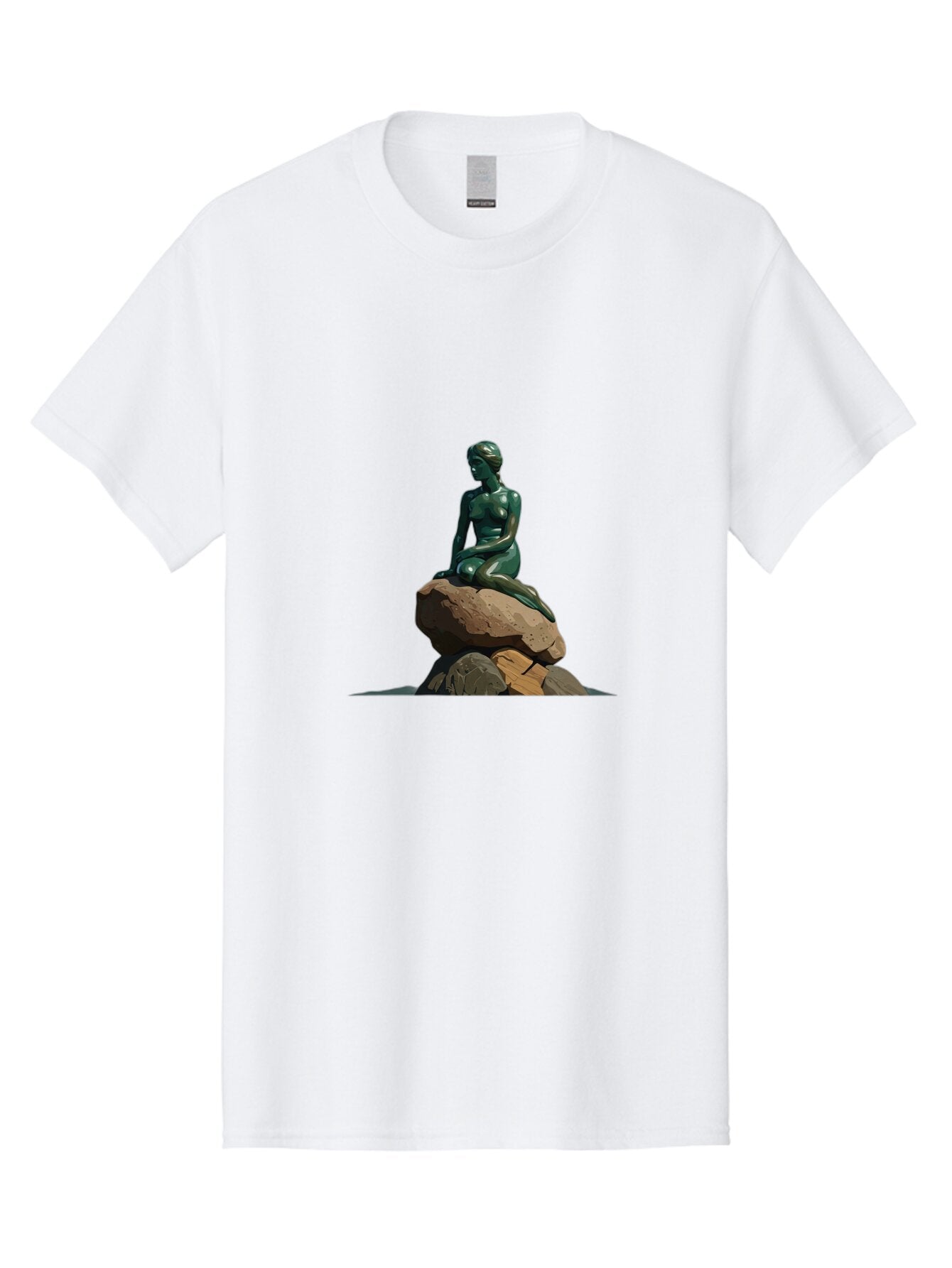 Little-Mermaid-Statue Men'S Graphic Tee, 100% Cotton, Comfortable Casual Summer Wear, Machine Washable, Vintage Camera, Old Camera, Antique Camera, Black Camera, Classic Photography, Photography Equipment, Nostalgic Device, Film Camera, Bao609 5