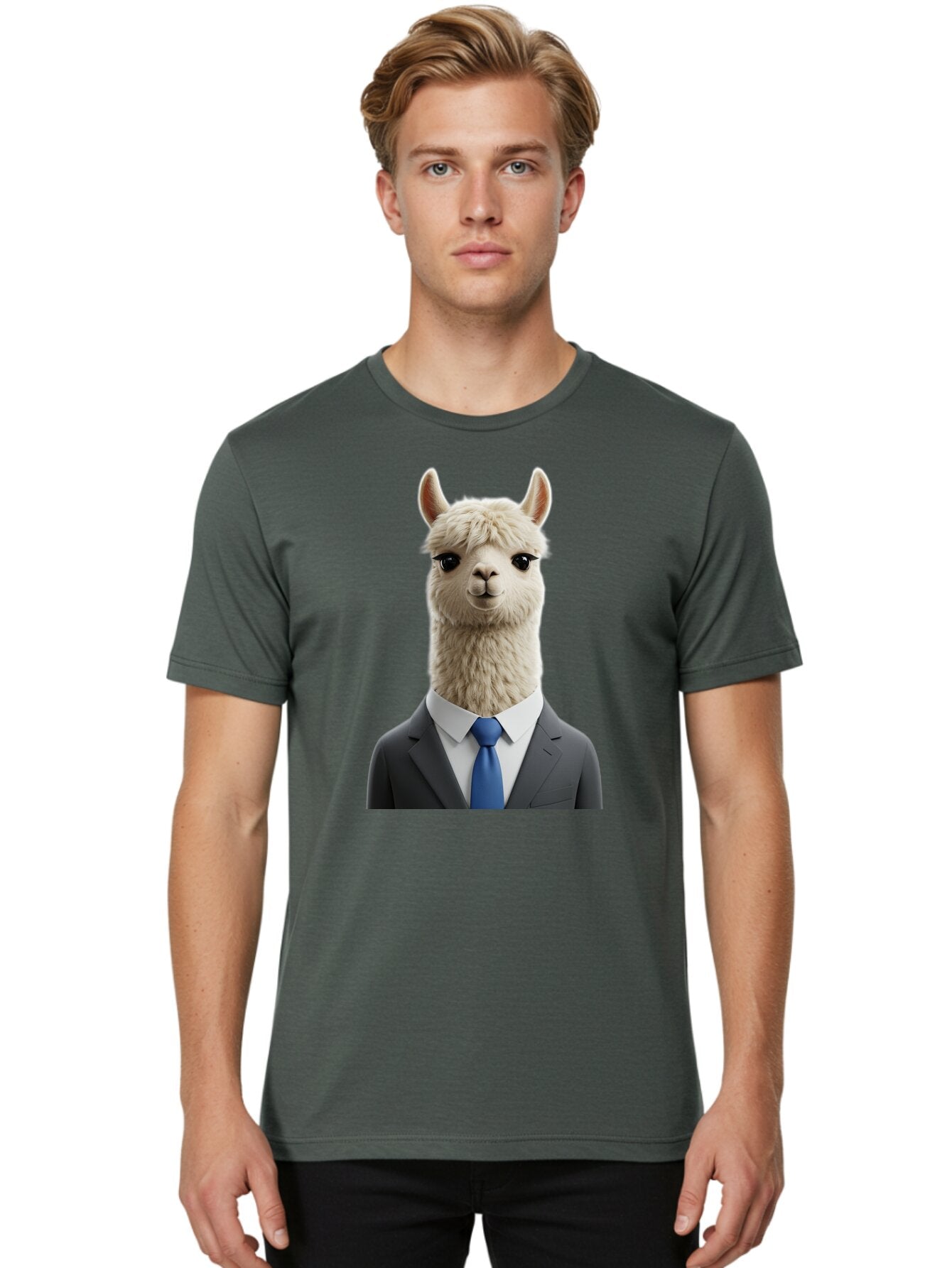 Llama-In-Business-Attire Men'S Graphic Tee, 100% Cotton, Comfortable Casual Summer Wear, Machine Washable, Vintage Camera, Old Camera, Antique Camera, Black Camera, Classic Photography, Photography Equipment, Nostalgic Device, Film Camera, Bao610 16