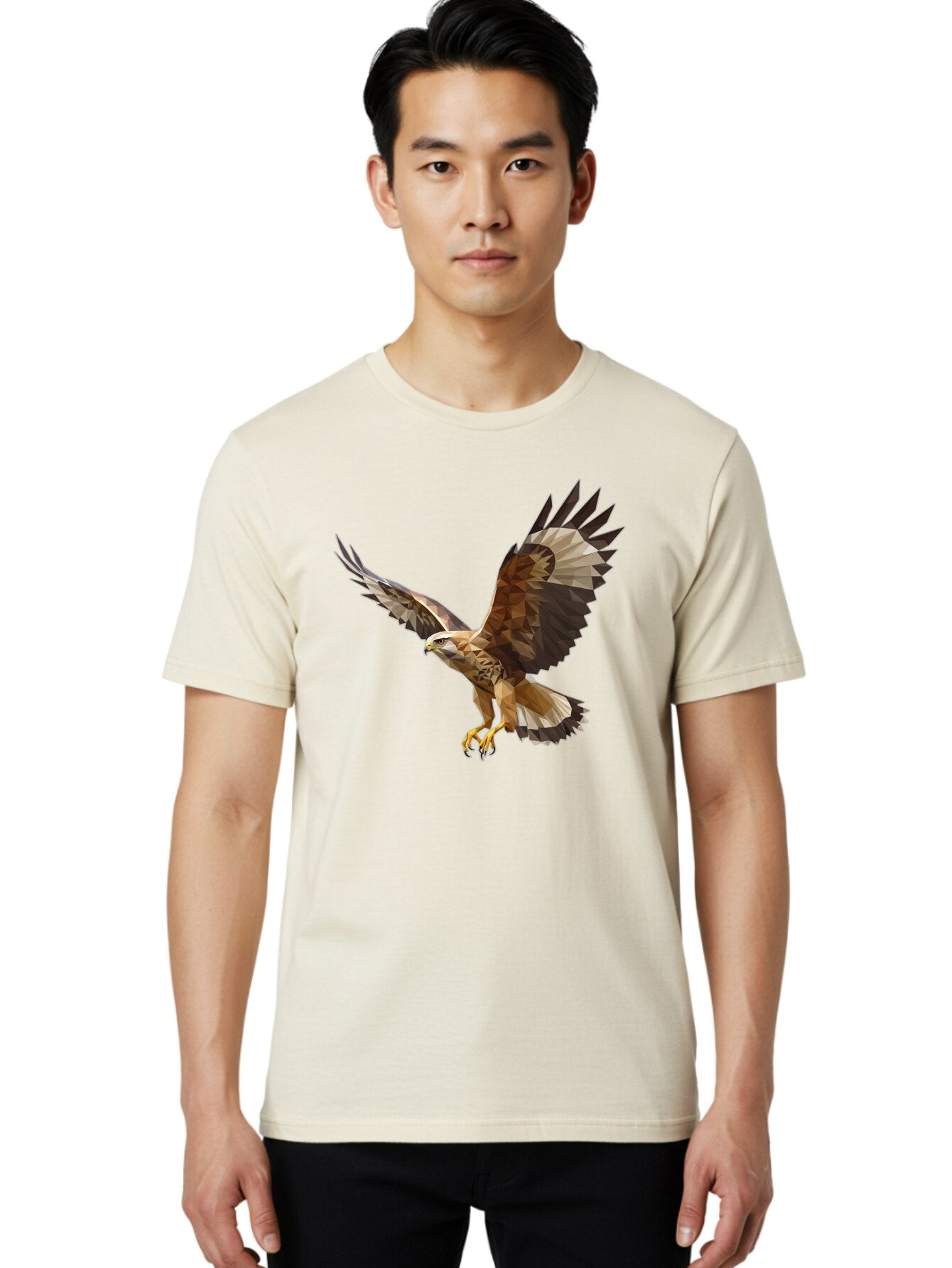 Low-Poly-Eagle-Flying Men'S Graphic Tee, 100% Cotton, Comfortable Casual Summer Wear, Machine Washable, Vintage Camera, Old Camera, Antique Camera, Black Camera, Classic Photography, Photography Equipment, Nostalgic Device, Film Camera, Bao618 28