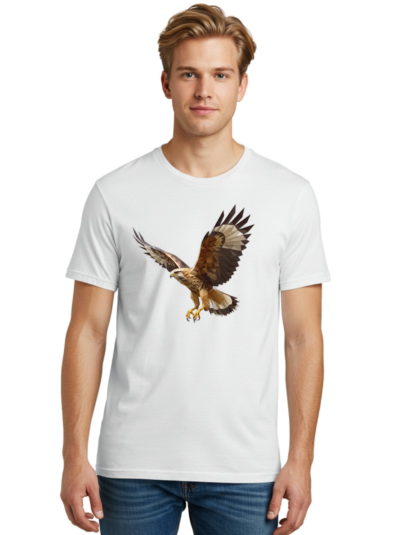 Low-Poly-Eagle-Flying Men'S Graphic Tee, 100% Cotton, Comfortable Casual Summer Wear, Machine Washable, Vintage Camera, Old Camera, Antique Camera, Black Camera, Classic Photography, Photography Equipment, Nostalgic Device, Film Camera, Bao618 16