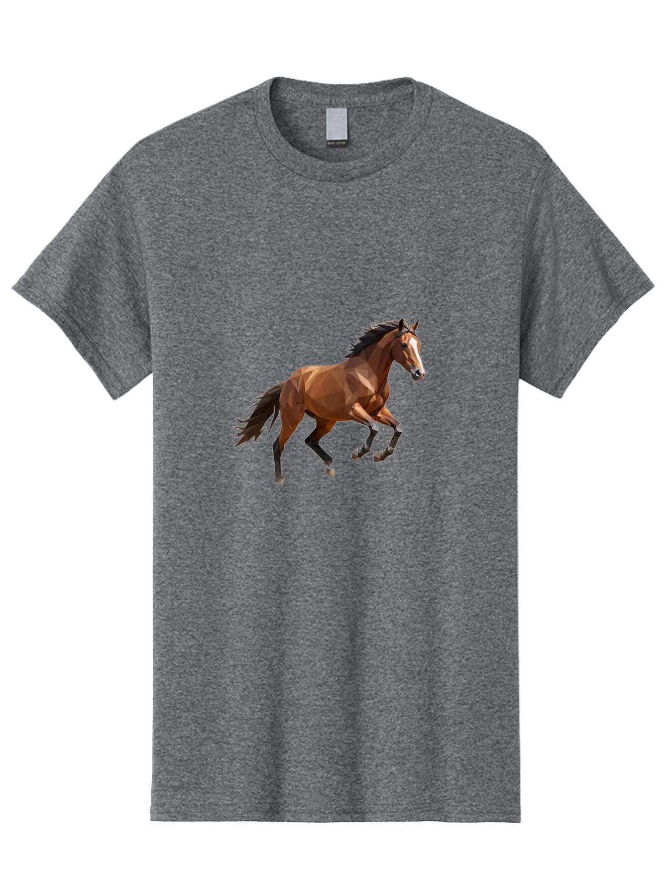 Low-Poly-Horse Men'S Graphic Tee, 100% Cotton, Comfortable Casual Summer Wear, Machine Washable, Vintage Camera, Old Camera, Antique Camera, Black Camera, Classic Photography, Photography Equipment, Nostalgic Device, Film Camera, Camera Art Bao619 7
