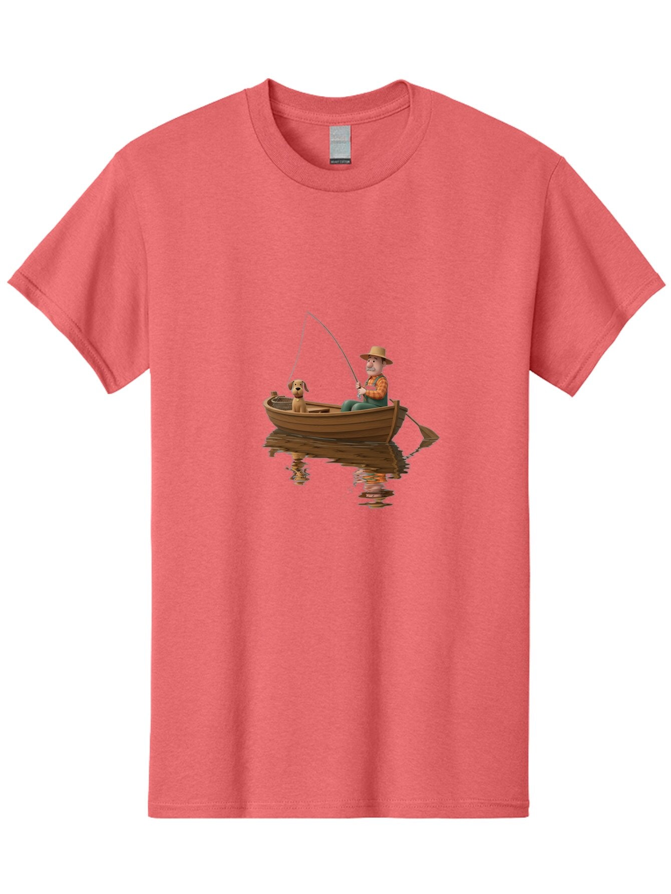 Man-Fishing-With-Dog Men'S Graphic Tee, 100% Cotton, Comfortable Casual Summer Wear, Machine Washable, Vintage Camera, Old Camera, Antique Camera, Black Camera, Classic Photography, Photography Equipment, Nostalgic Device, Film Camera, Bao624 7