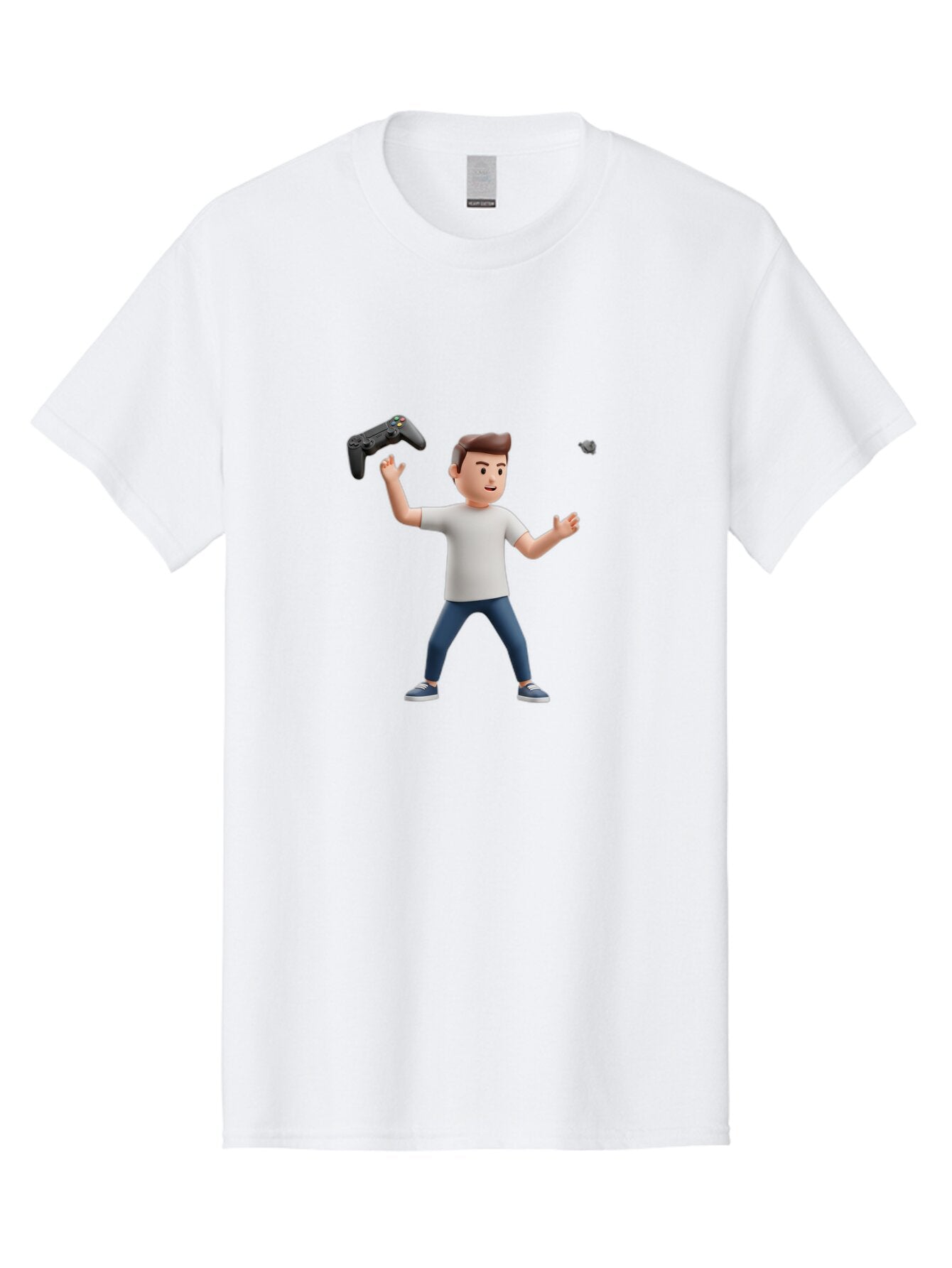 Man-Tossing-Gamepad Men'S Graphic Tee, 100% Cotton, Comfortable Casual Summer Wear, Machine Washable, Vintage Camera, Old Camera, Antique Camera, Black Camera, Classic Photography, Photography Equipment, Nostalgic Device, Film Camera, Bao629 12