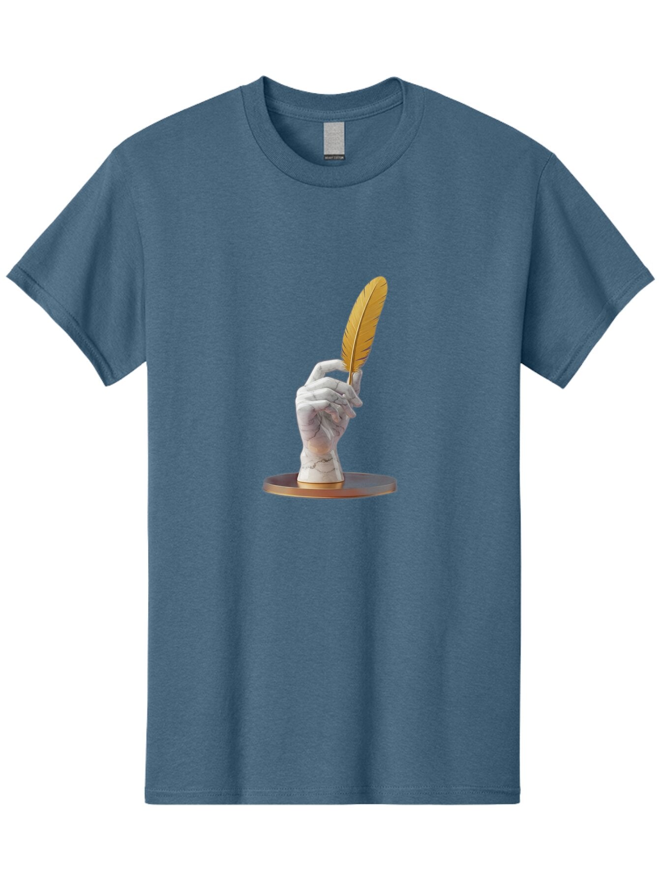 Marble-Hand-Holding-Feather Men'S Graphic Tee, 100% Cotton, Comfortable Casual Summer Wear, Machine Washable, Vintage Camera, Old Camera, Antique Camera, Black Camera, Classic Photography, Photography Equipment, Nostalgic Device, Film Camera, Bao633 6