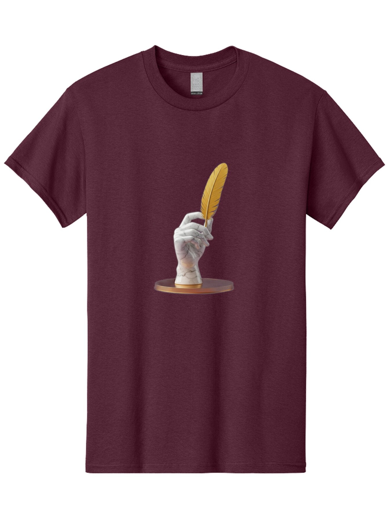 Marble-Hand-Holding-Feather Men'S Graphic Tee, 100% Cotton, Comfortable Casual Summer Wear, Machine Washable, Vintage Camera, Old Camera, Antique Camera, Black Camera, Classic Photography, Photography Equipment, Nostalgic Device, Film Camera, Bao633 9