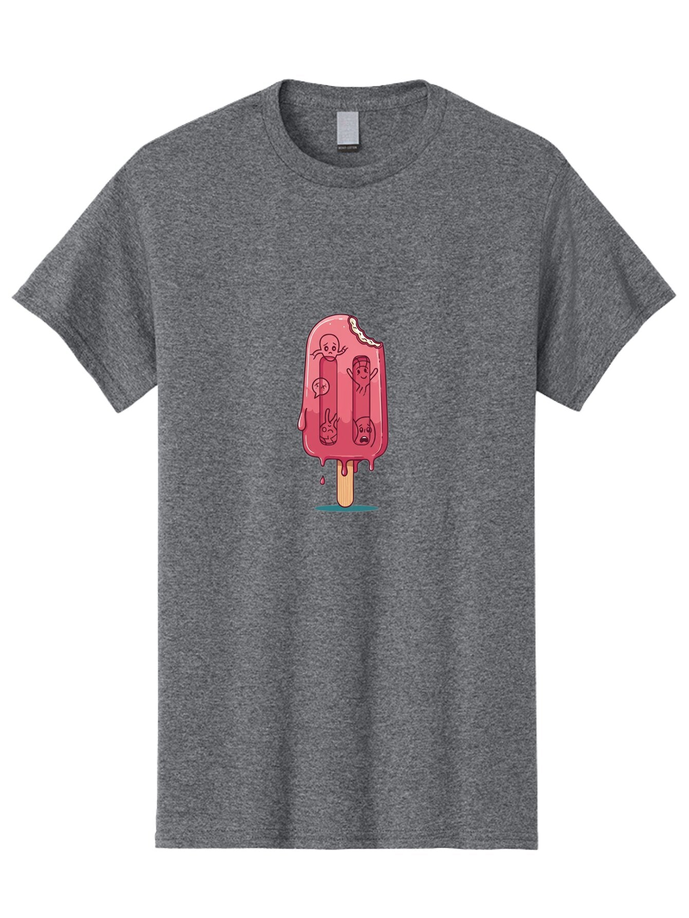 Melting-Strawberry-Popsicle Men'S Graphic Tee, 100% Cotton, Comfortable Casual Summer Wear, Machine Washable, Vintage Camera, Old Camera, Antique Camera, Black Camera, Classic Photography, Photography Equipment, Nostalgic Device, Film Camera, Bao645 4