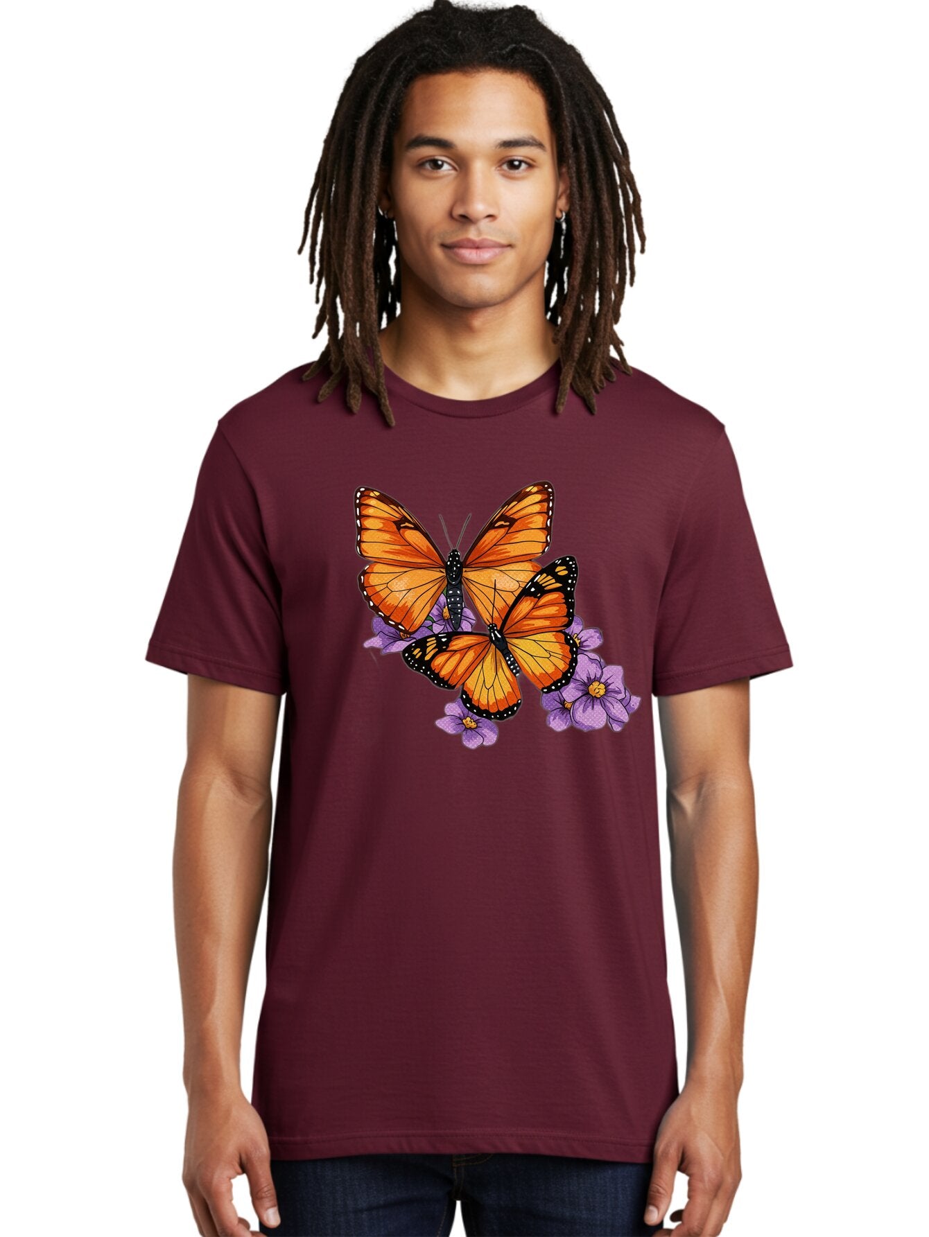 Monarch-Butterflies Men'S Graphic Tee, 100% Cotton, Comfortable Casual Summer Wear, Machine Washable, Vintage Camera, Old Camera, Antique Camera, Black Camera, Classic Photography, Photography Equipment, Nostalgic Device, Film Camera, Bao660 21