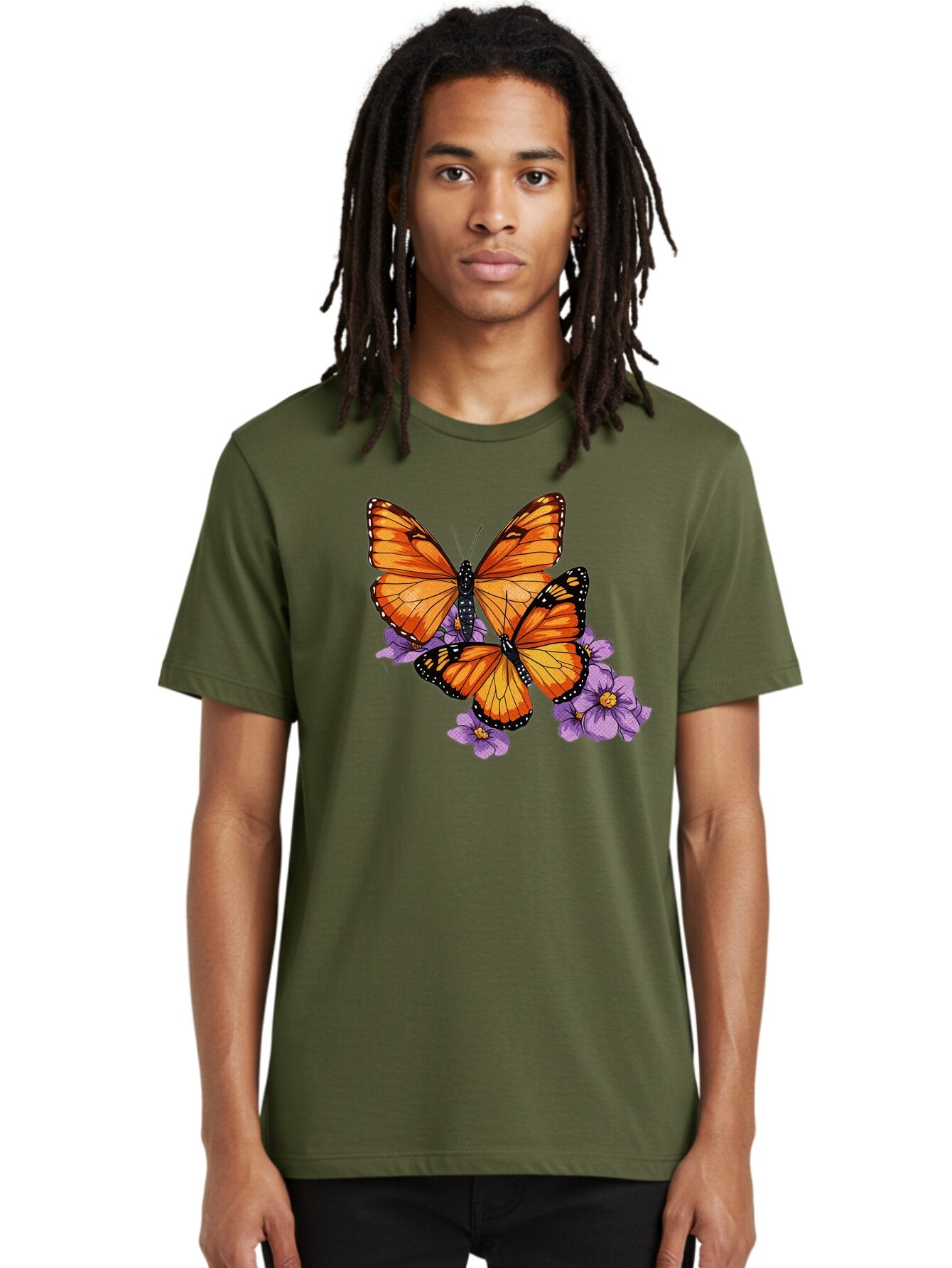 Monarch-Butterflies Men'S Graphic Tee, 100% Cotton, Comfortable Casual Summer Wear, Machine Washable, Vintage Camera, Old Camera, Antique Camera, Black Camera, Classic Photography, Photography Equipment, Nostalgic Device, Film Camera, Bao660 26